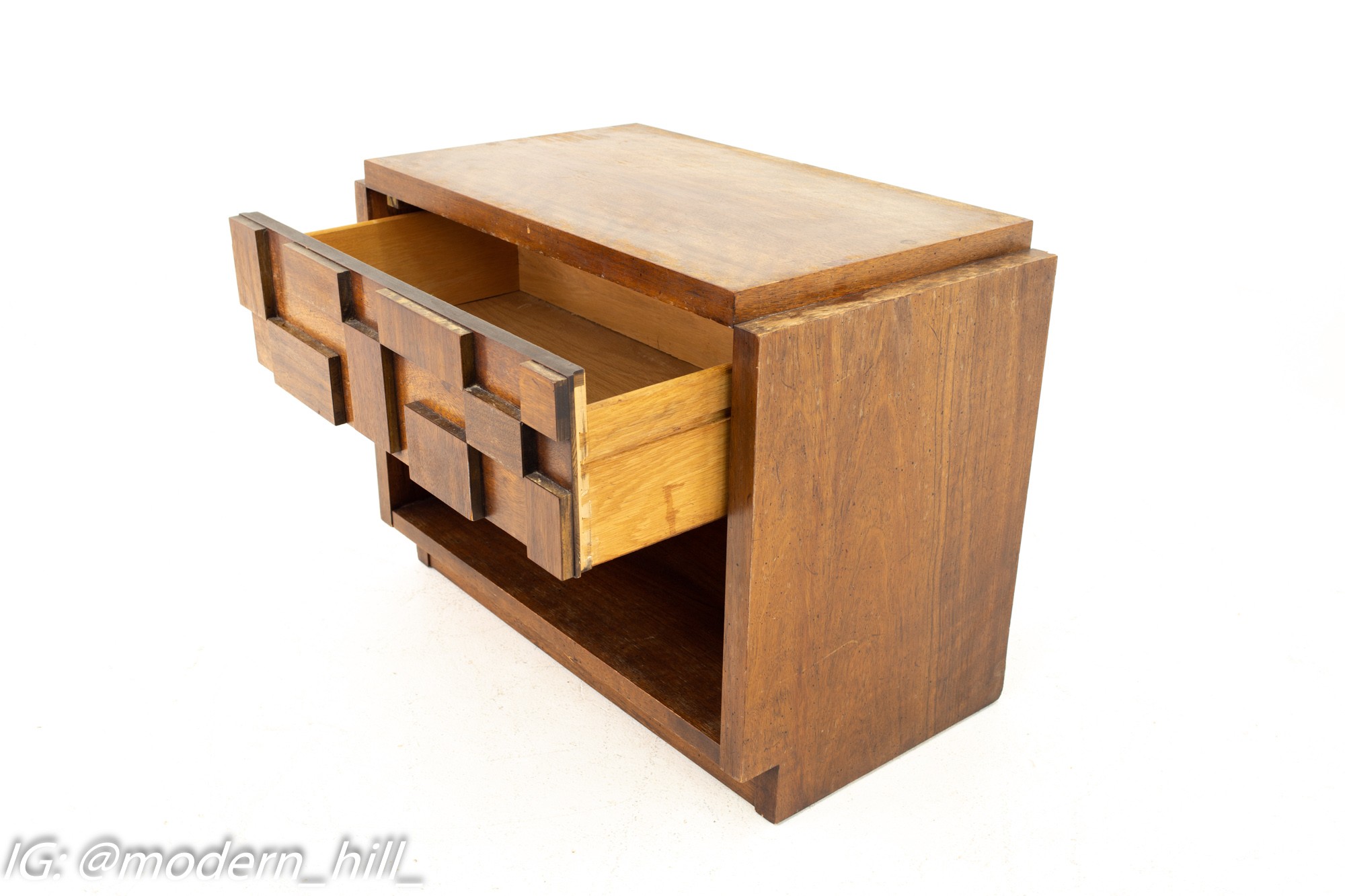 Images | Mid Century Modern Furniture - Mid Century Furniture Chicago Paul Evans Style Lane Brutalist Mid Century Single Drawer Nightstands - Pair
