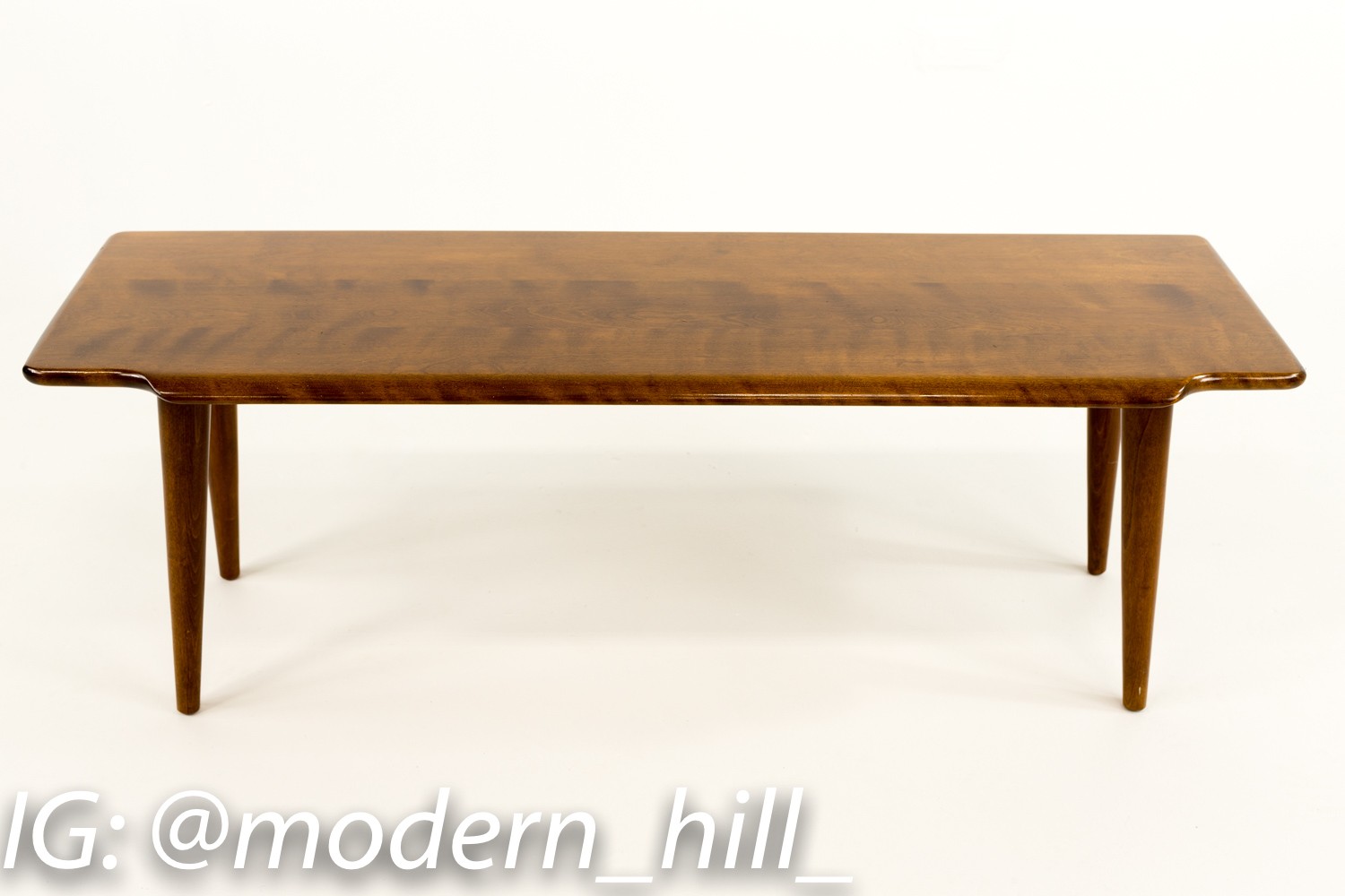 Russel Wright Style Mid-century Bench Coffee Table