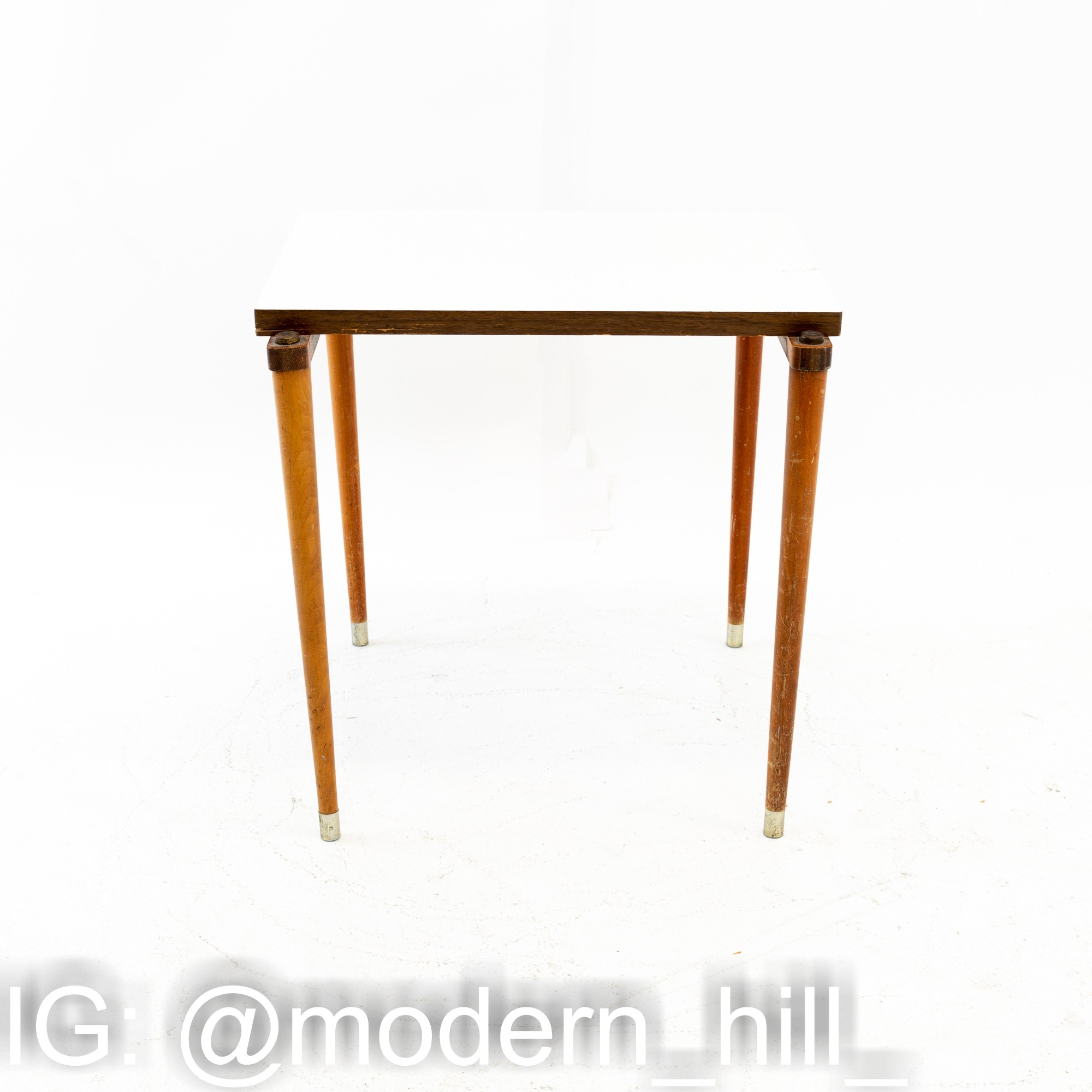 Mid Century Small Laminate Side End Tables - Pair