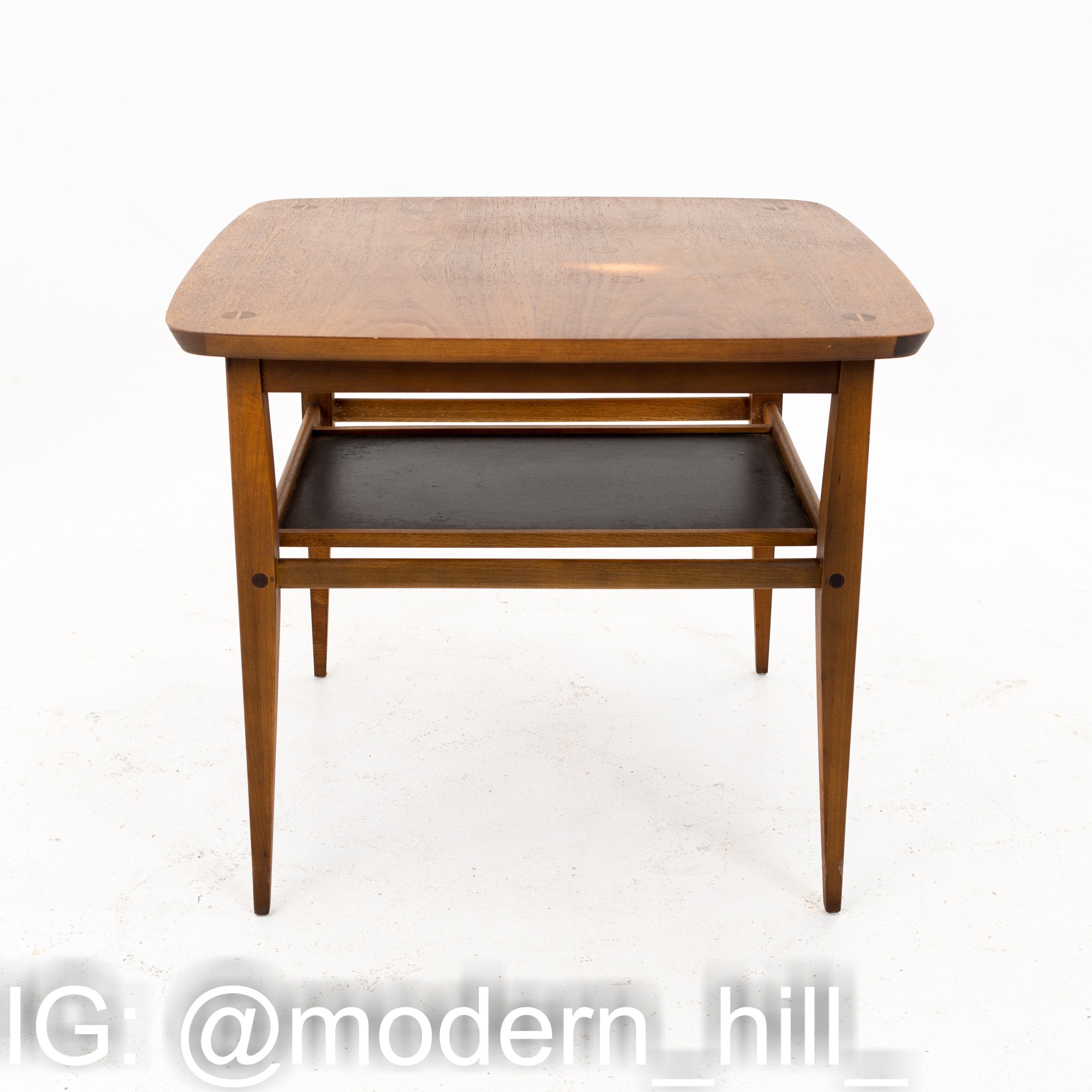 Lane Mid Century Walnut 2 Tier Side End Table
