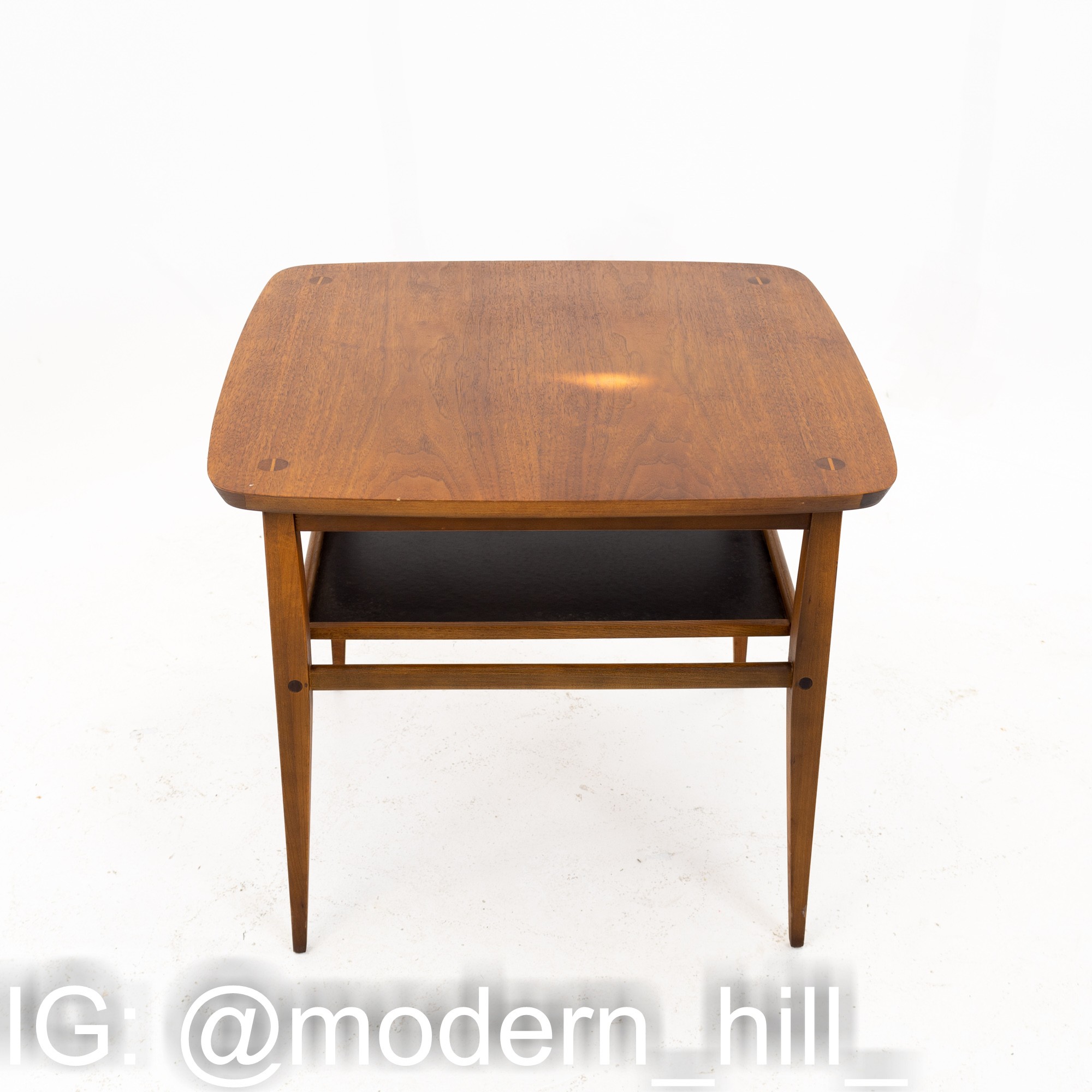 Lane Mid Century Walnut 2 Tier Side End Table