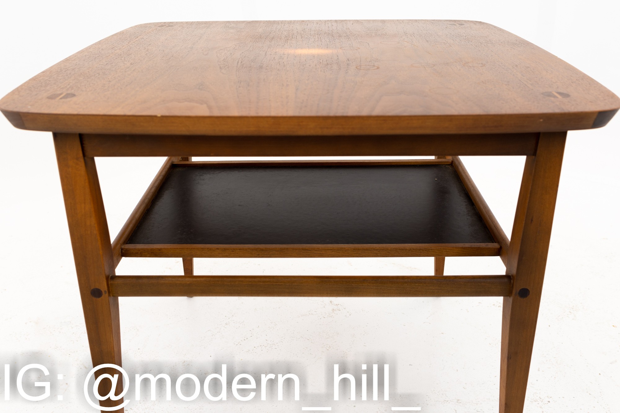 Lane Mid Century Walnut 2 Tier Side End Table