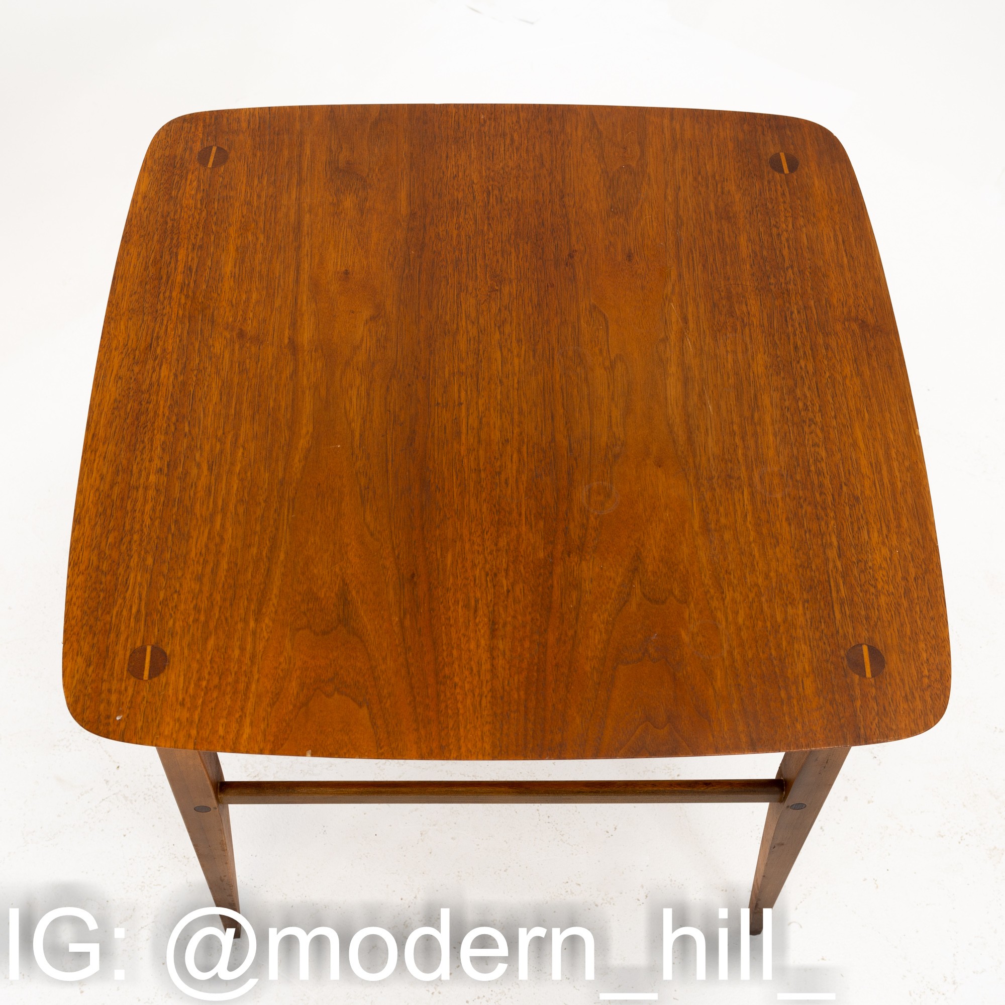 Lane Mid Century Walnut 2 Tier Side End Table