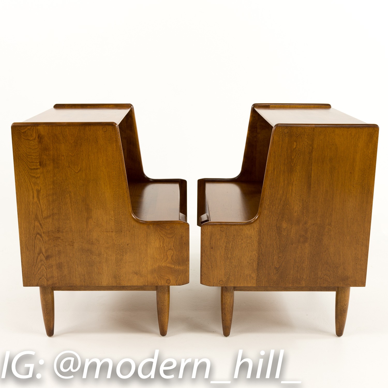 Russel Wright for Conant Ball Mid-century Nightstands - Pair