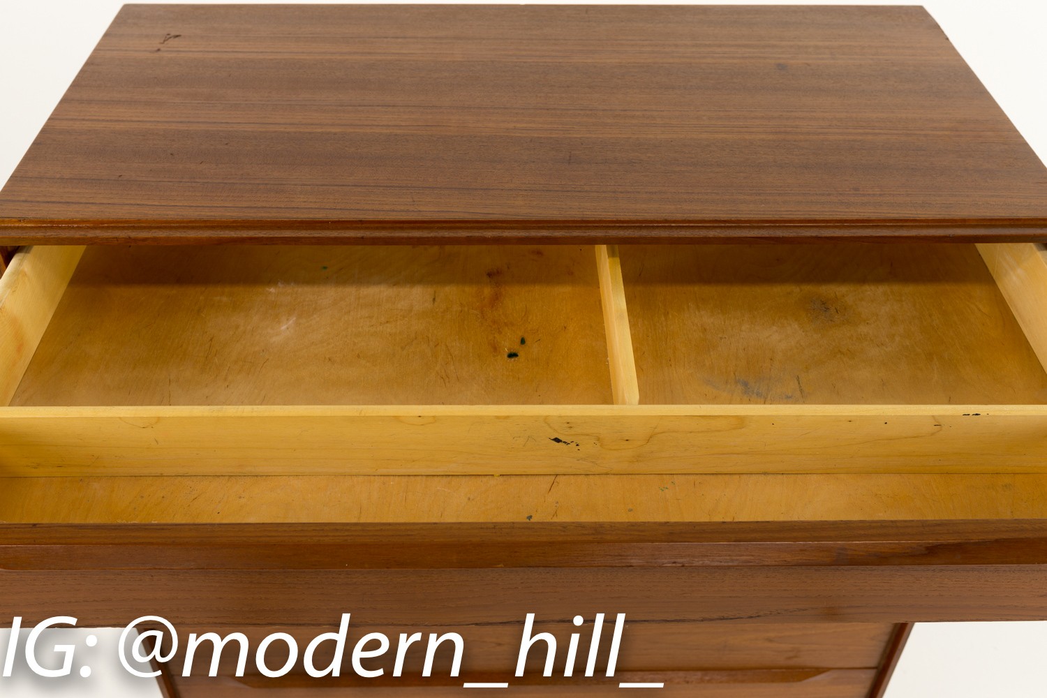 Mid-century Modern Ib Kofod Larsen for Fredericia Mobelfabrik Teak 6 Drawer Highboy Dresser