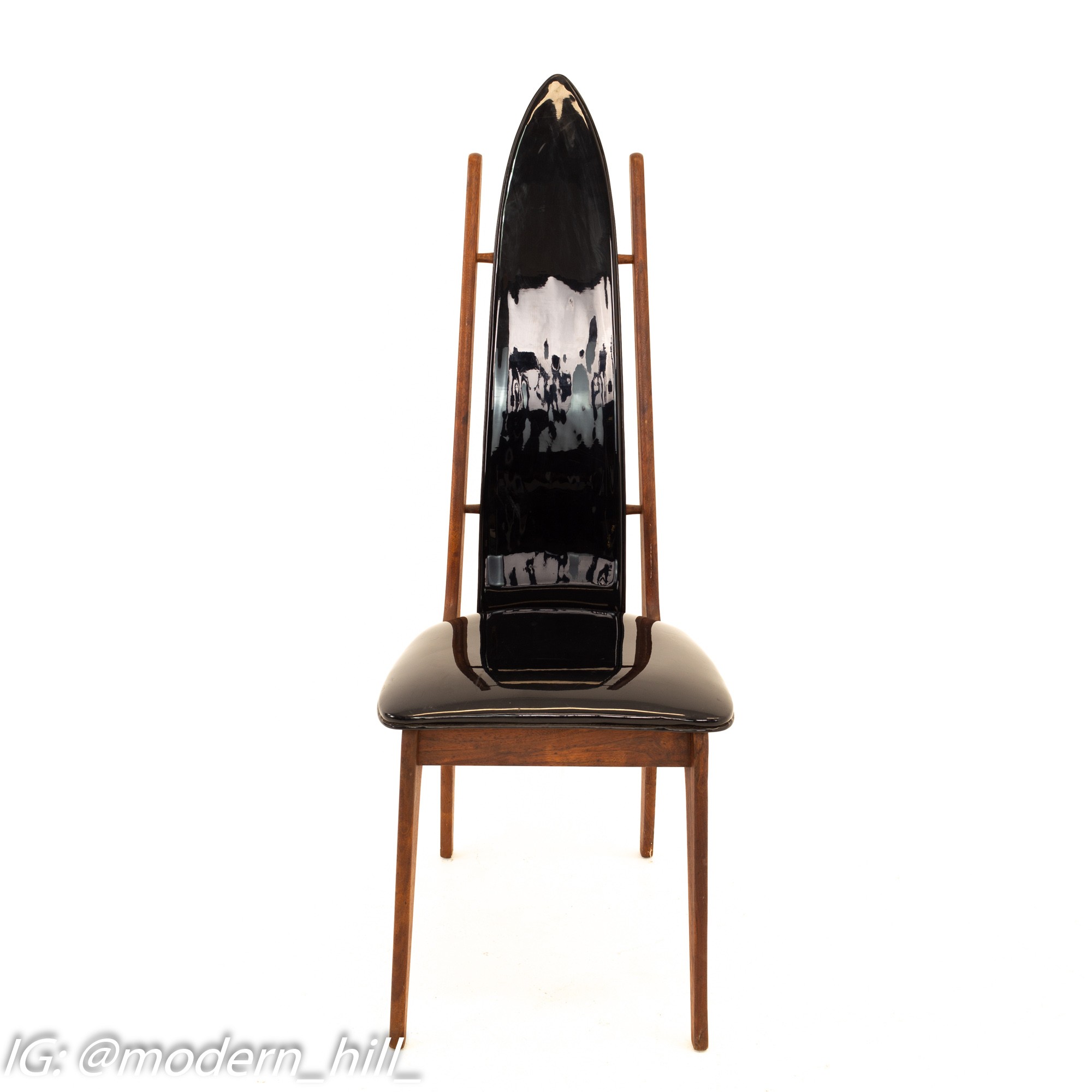 Mid Century Danish Teak Highback Dining Chairs - Set of 4