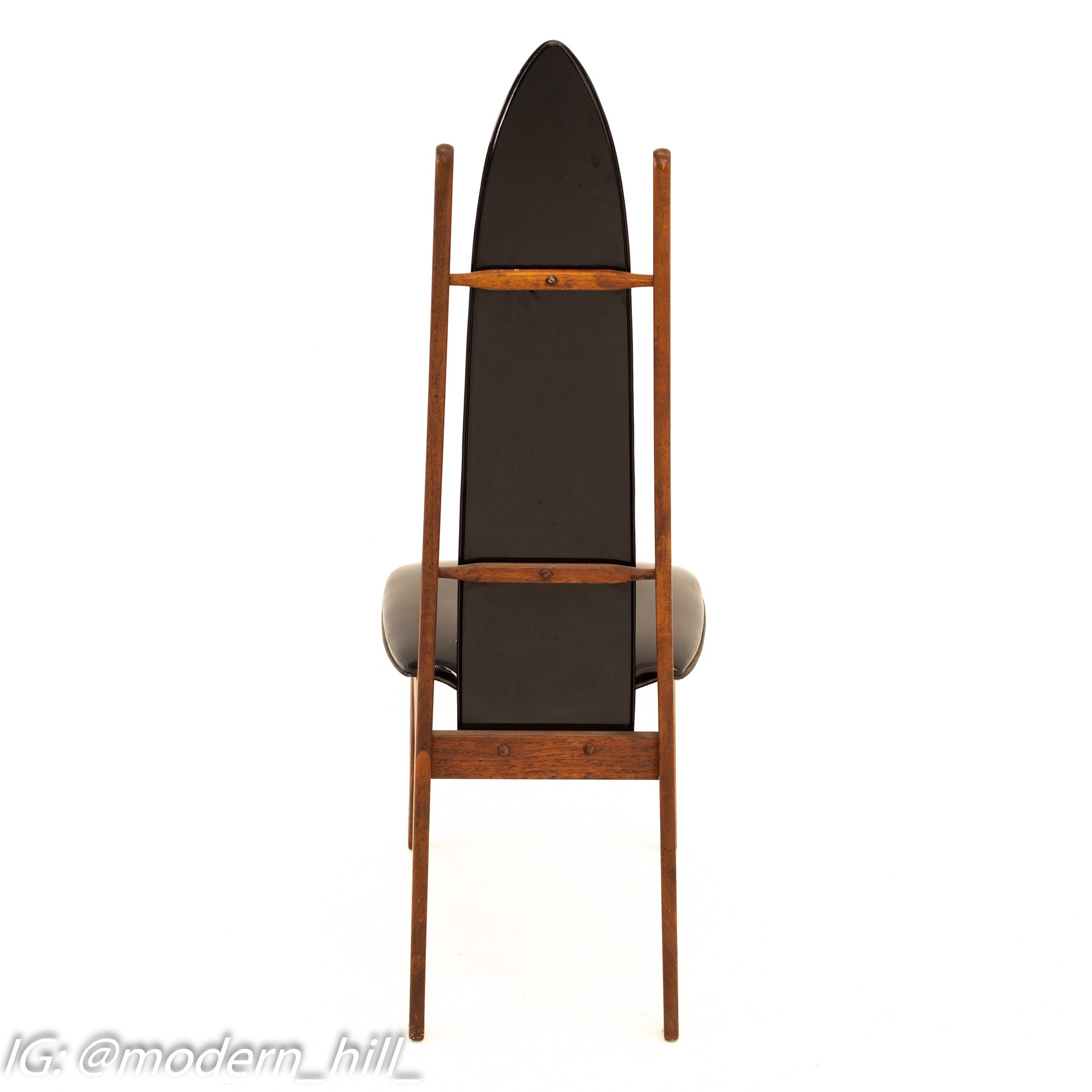 Mid Century Danish Teak Highback Dining Chairs - Set of 4