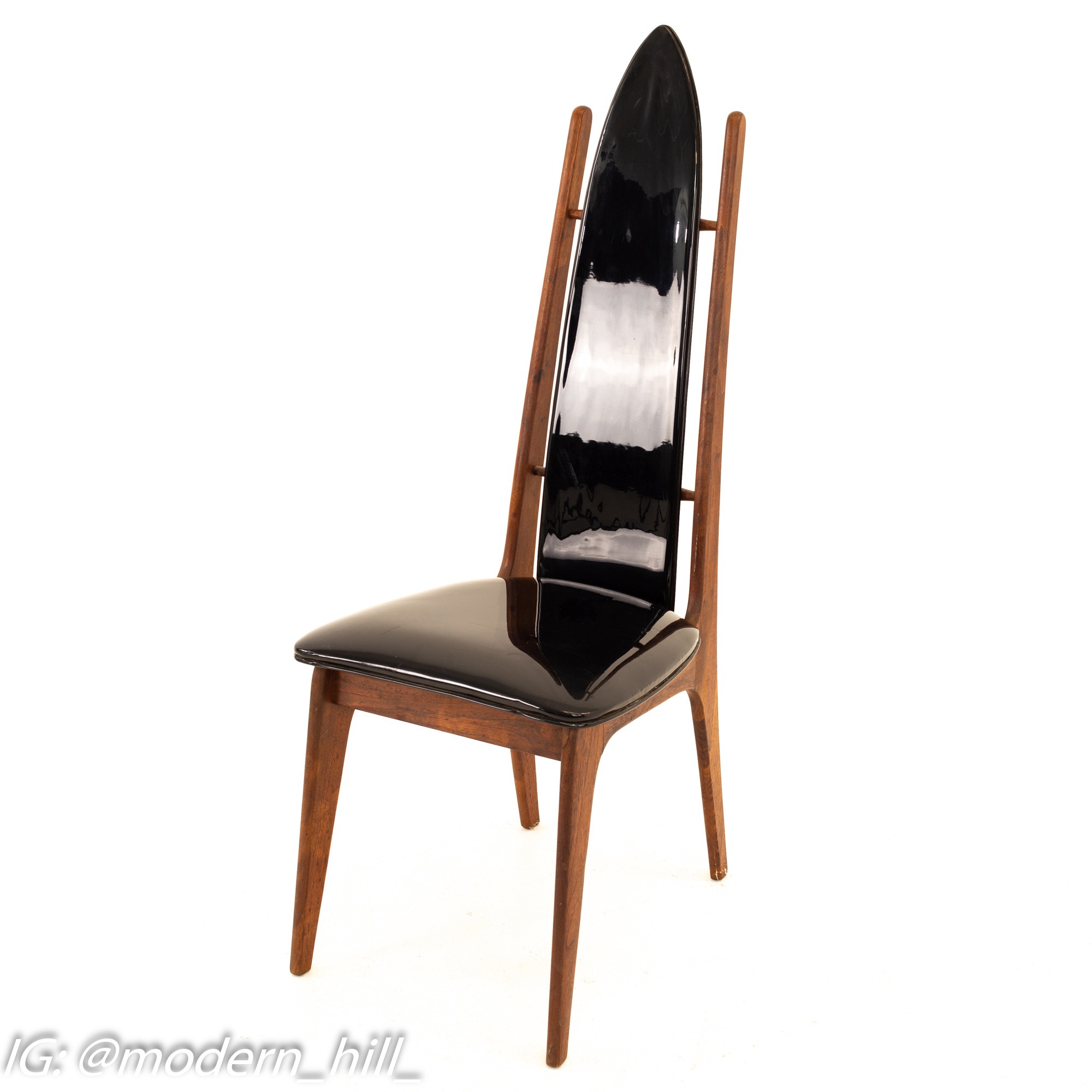 Mid Century Danish Teak Highback Dining Chairs - Set of 4