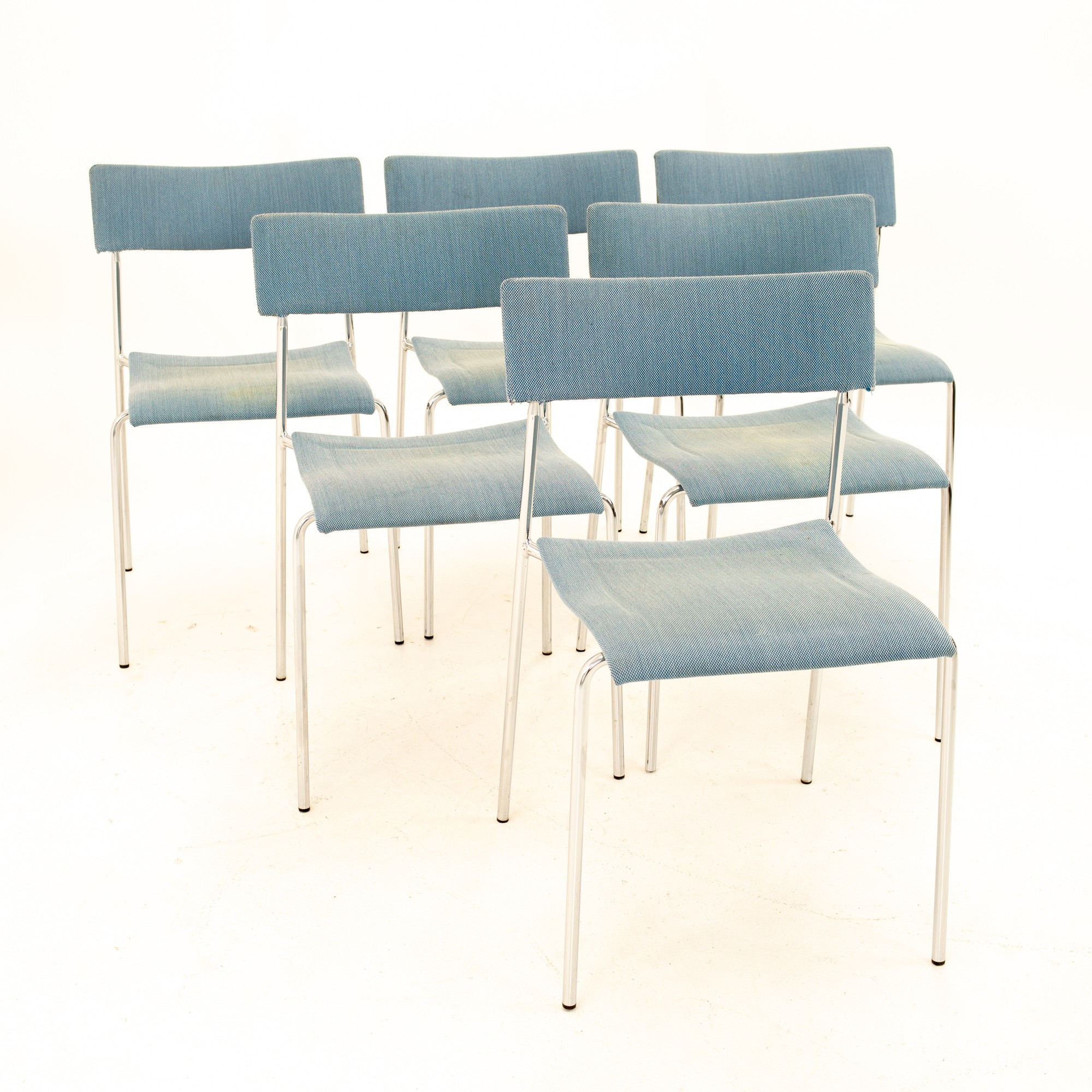 Johannes Foersom for Lammhults Mid Century Campus Stackable Dining Chairs - Set of 6