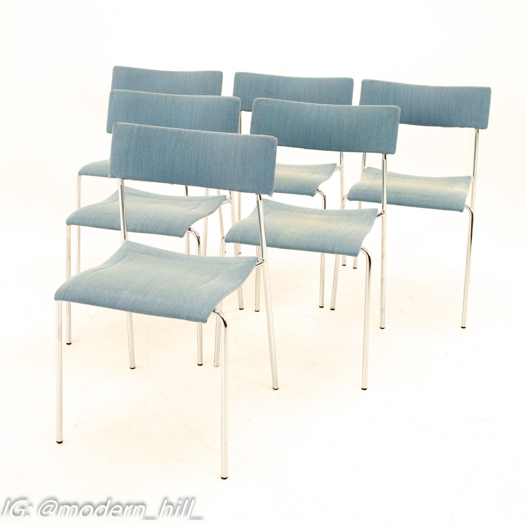 Johannes Foersom for Lammhults Mid Century Campus Stackable Dining Chairs - Set of 6