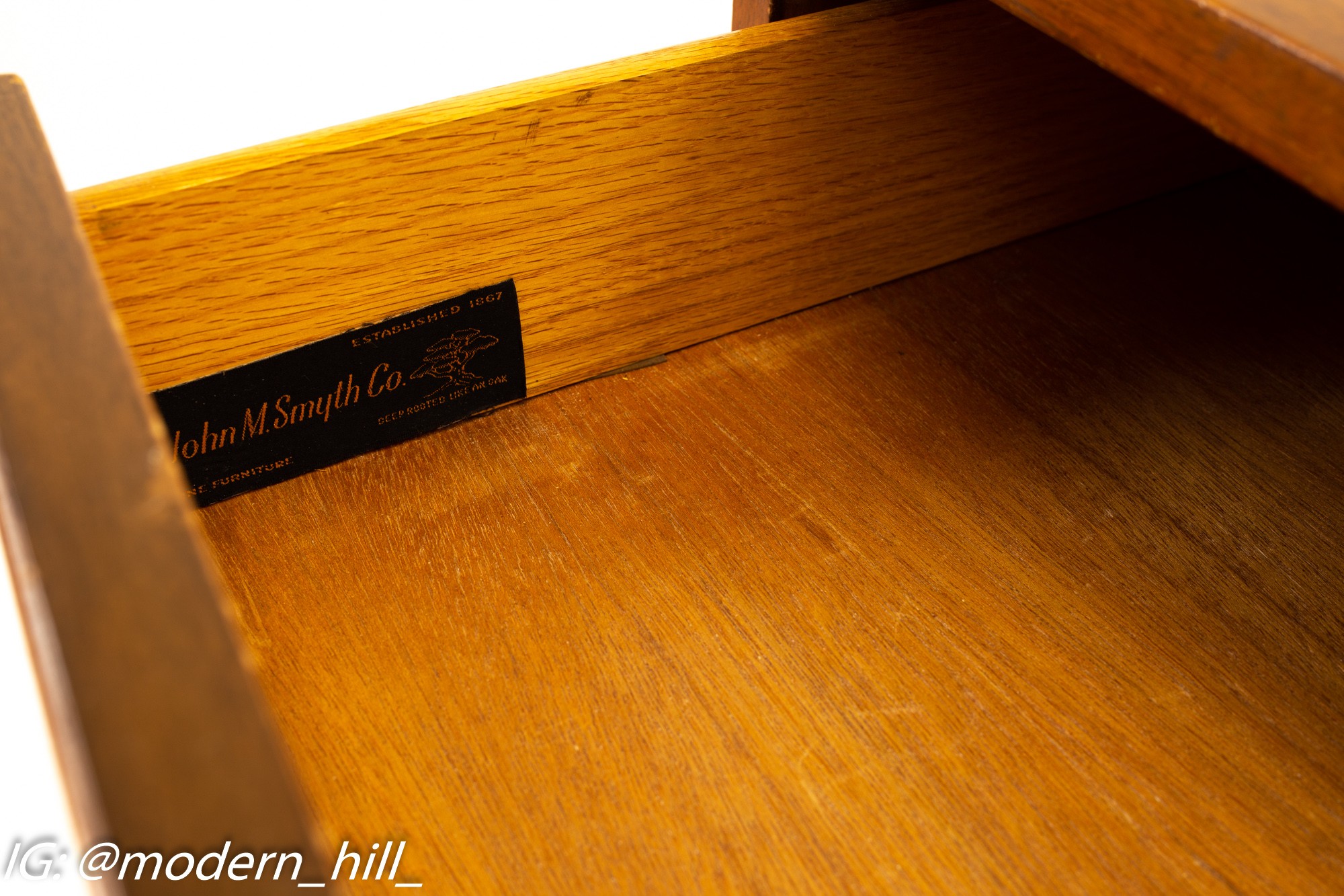 John M Smyth Mid Century Walnut 9 Drawer Lowboy Dresser