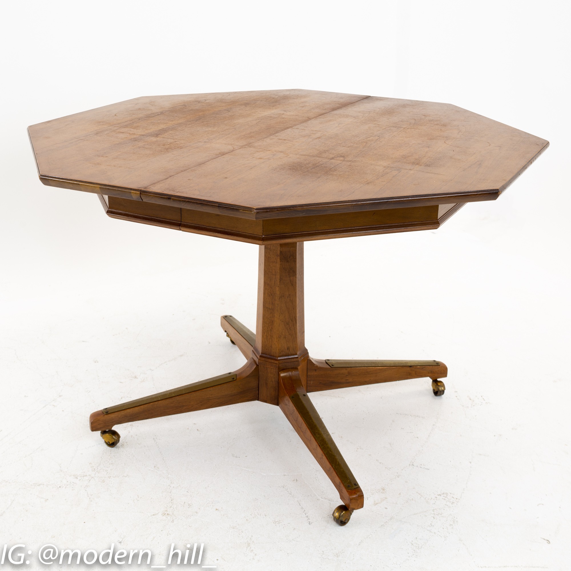 Richardson Mid Century Walnut Octagonal Dining Table