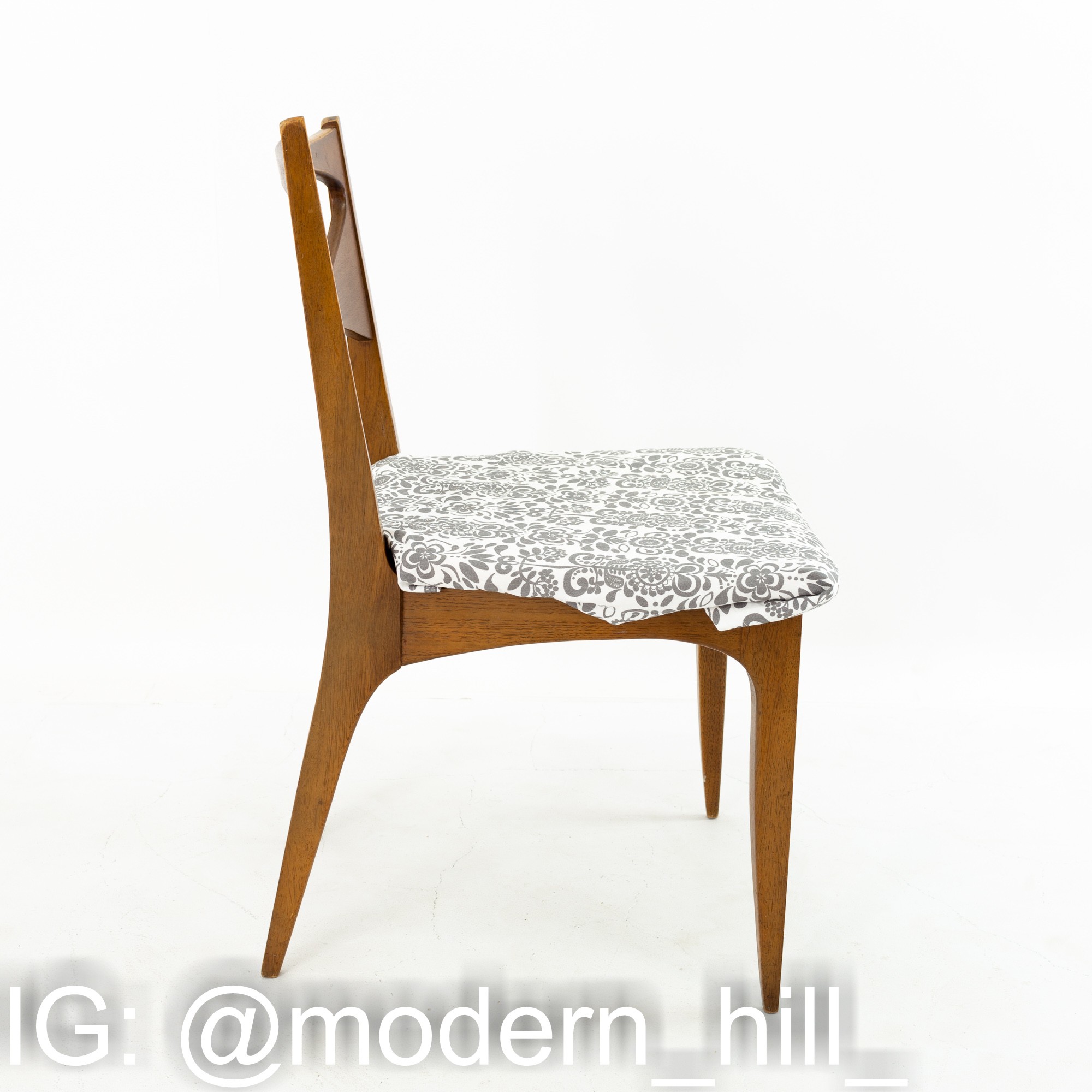 John Van Koert for Drexel Profile Mid Century Walnut Dining Chairs - Set of 4