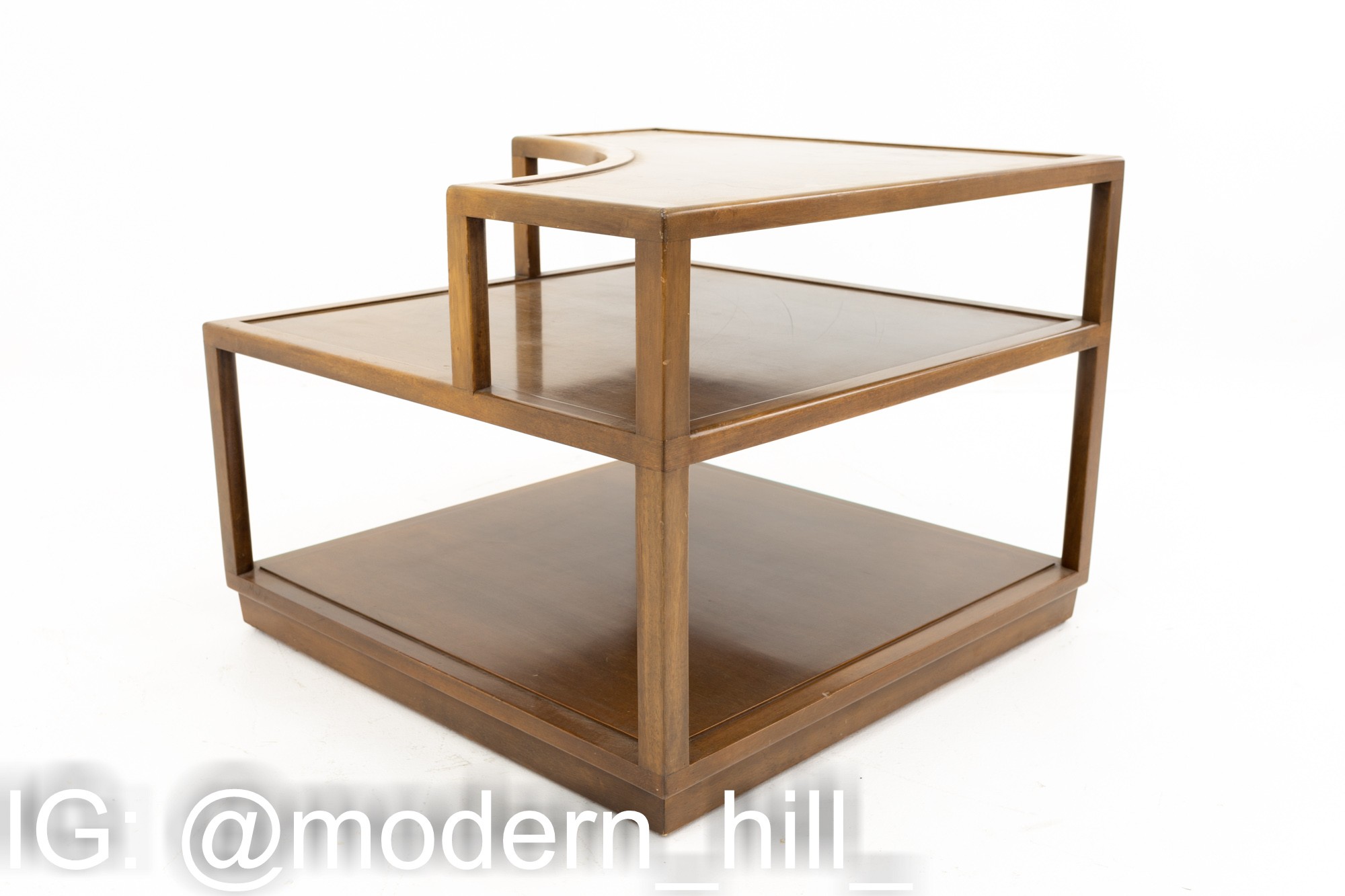 Edward Wormley for Dunbar Mid Century Square 3 Tier Corner Table