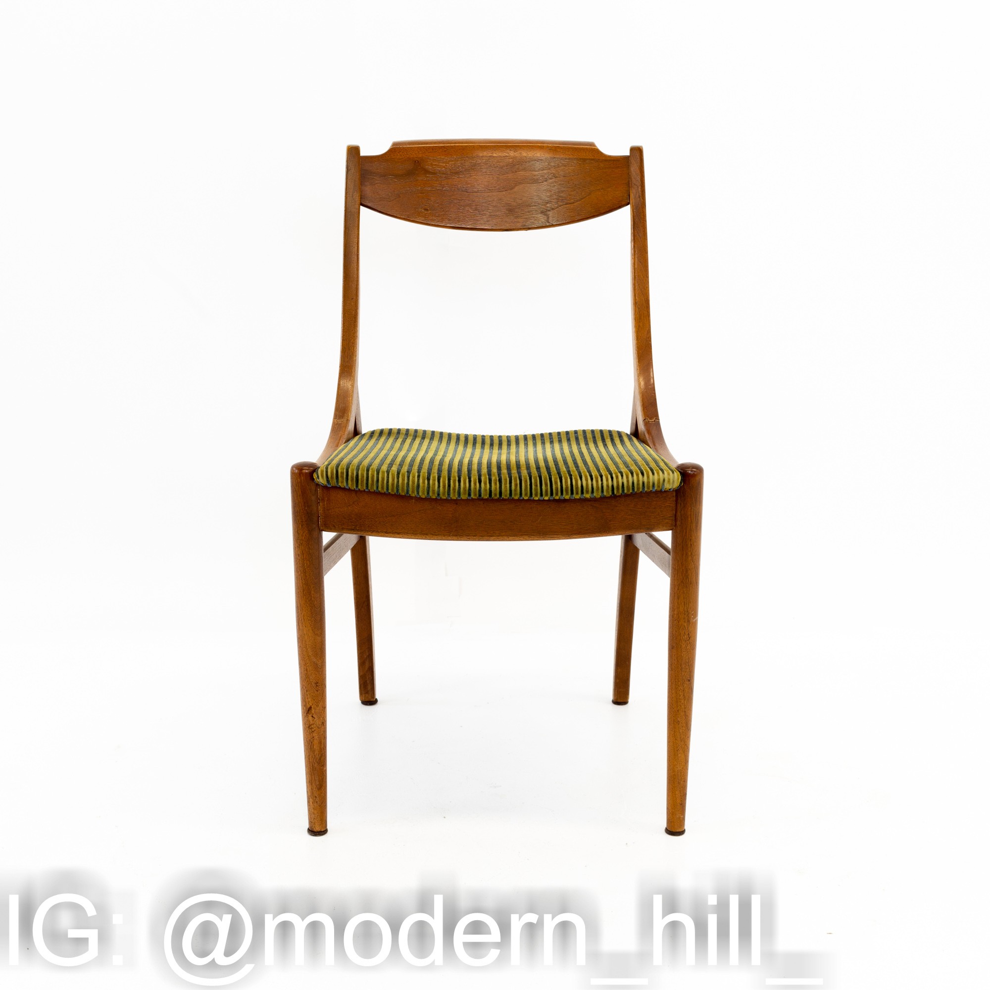 Images | Mid Century Modern Furniture - Mid Century Furniture Chicago Barney Flagg for Drexel Parallel Mid Century Walnut Dining Chairs - Pair