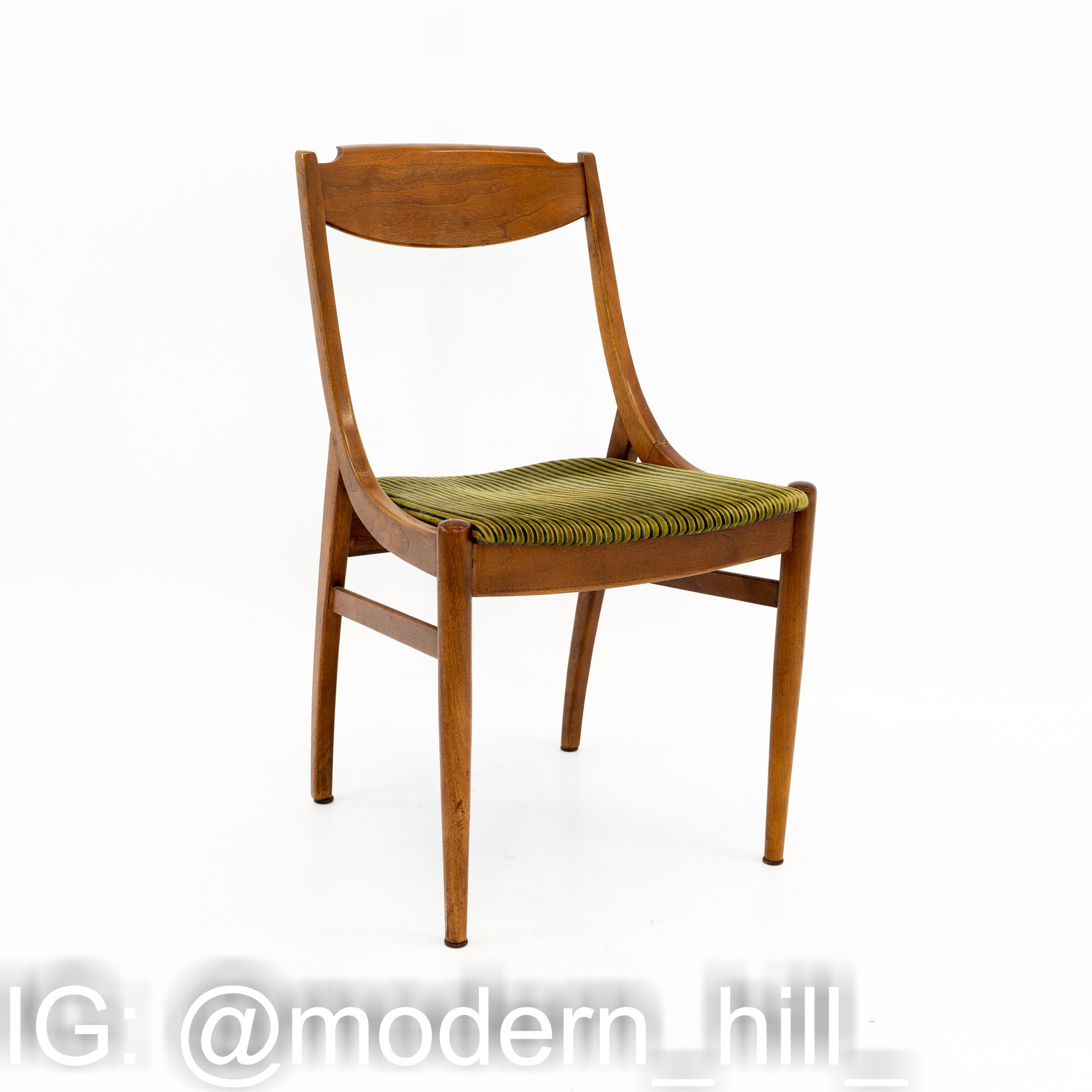 Images | Mid Century Modern Furniture - Mid Century Furniture Chicago Barney Flagg for Drexel Parallel Mid Century Walnut Dining Chairs - Pair