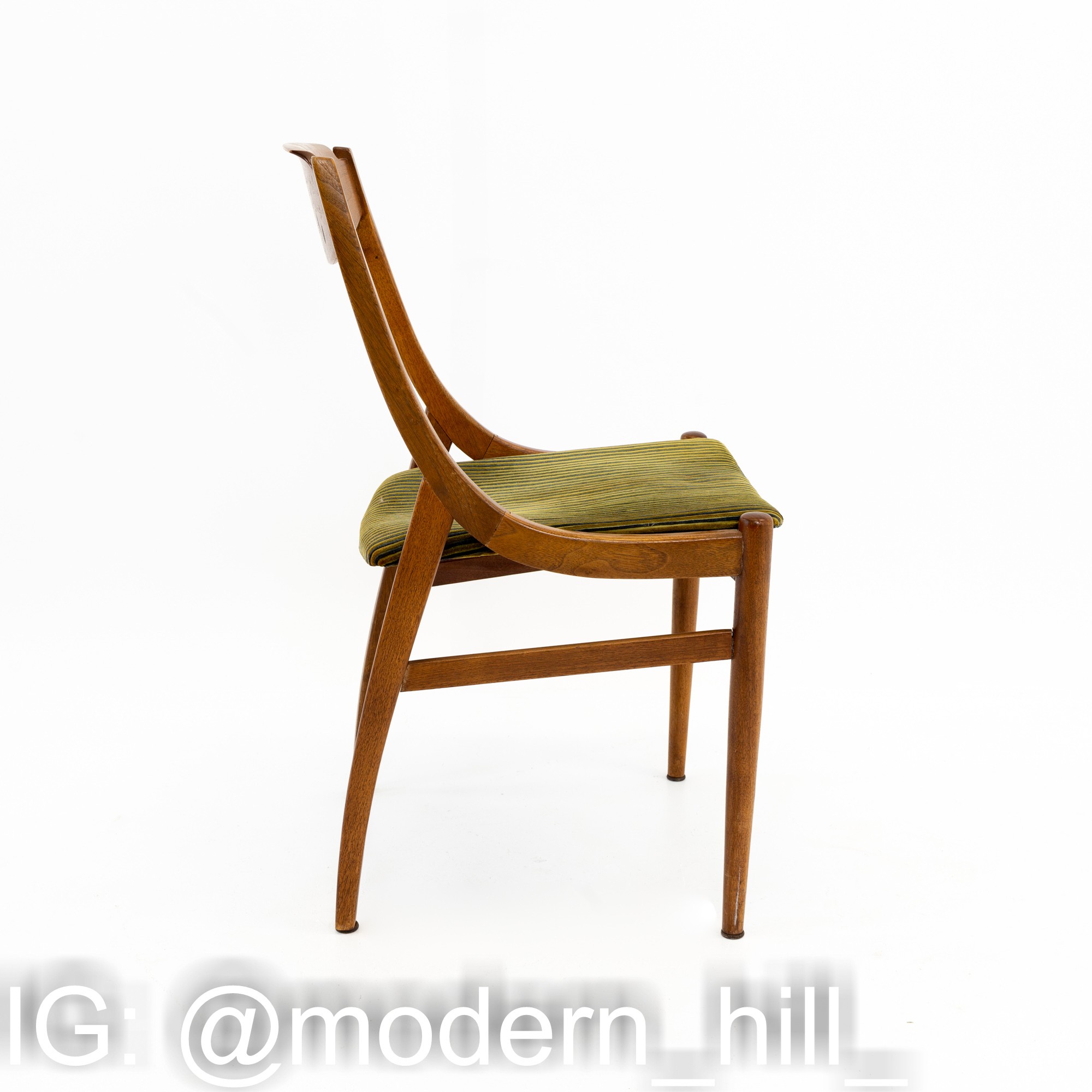 Images | Mid Century Modern Furniture - Mid Century Furniture Chicago Barney Flagg for Drexel Parallel Mid Century Walnut Dining Chairs - Pair