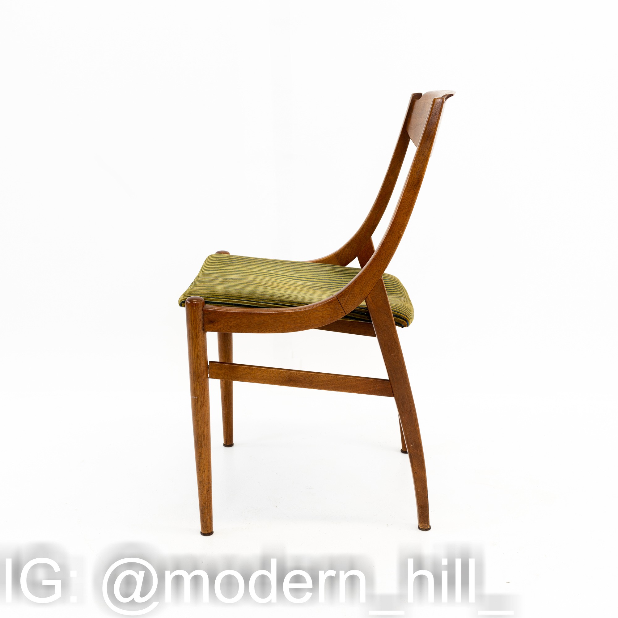 Images | Mid Century Modern Furniture - Mid Century Furniture Chicago Barney Flagg for Drexel Parallel Mid Century Walnut Dining Chairs - Pair