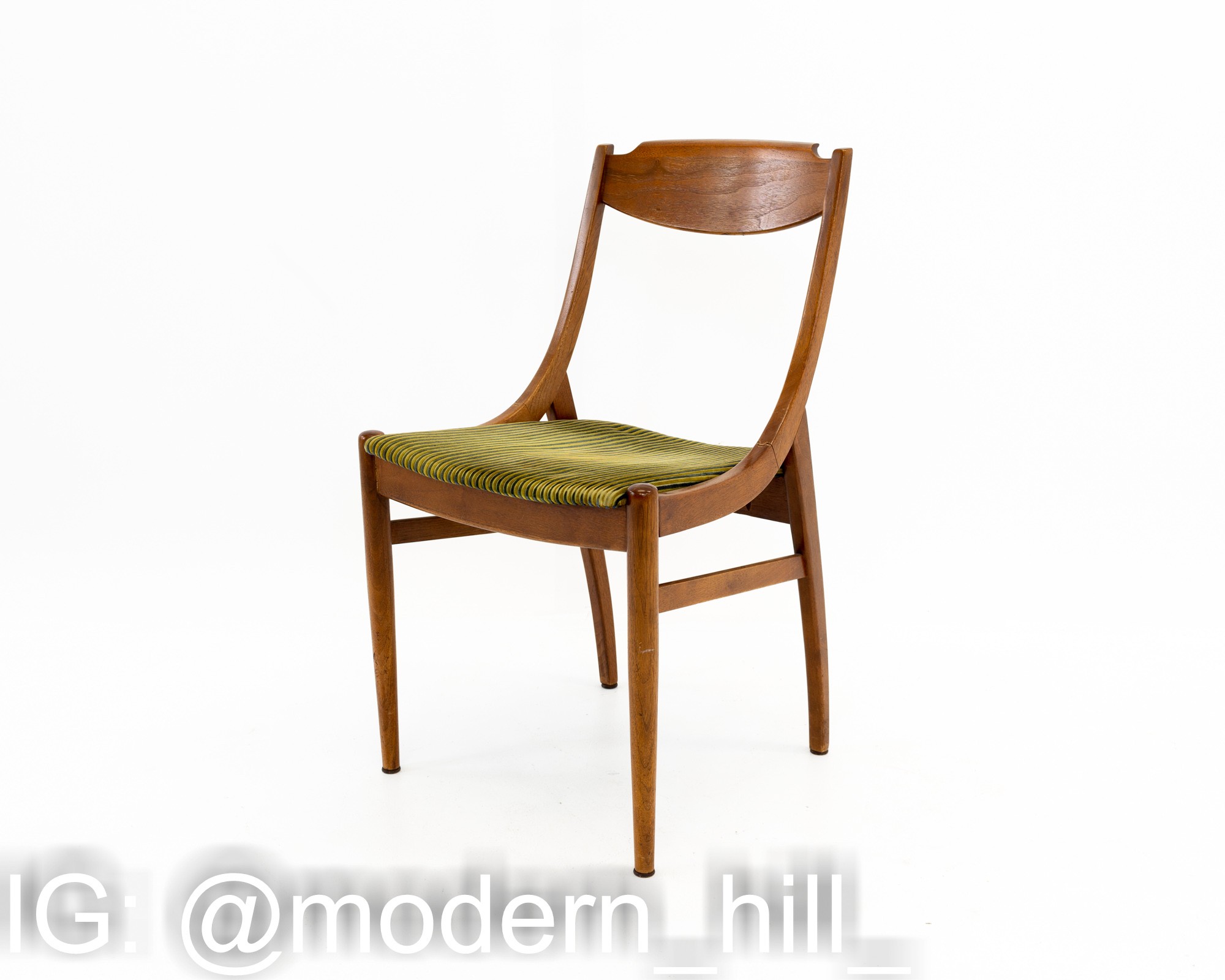 Images | Mid Century Modern Furniture - Mid Century Furniture Chicago Barney Flagg for Drexel Parallel Mid Century Walnut Dining Chairs - Pair
