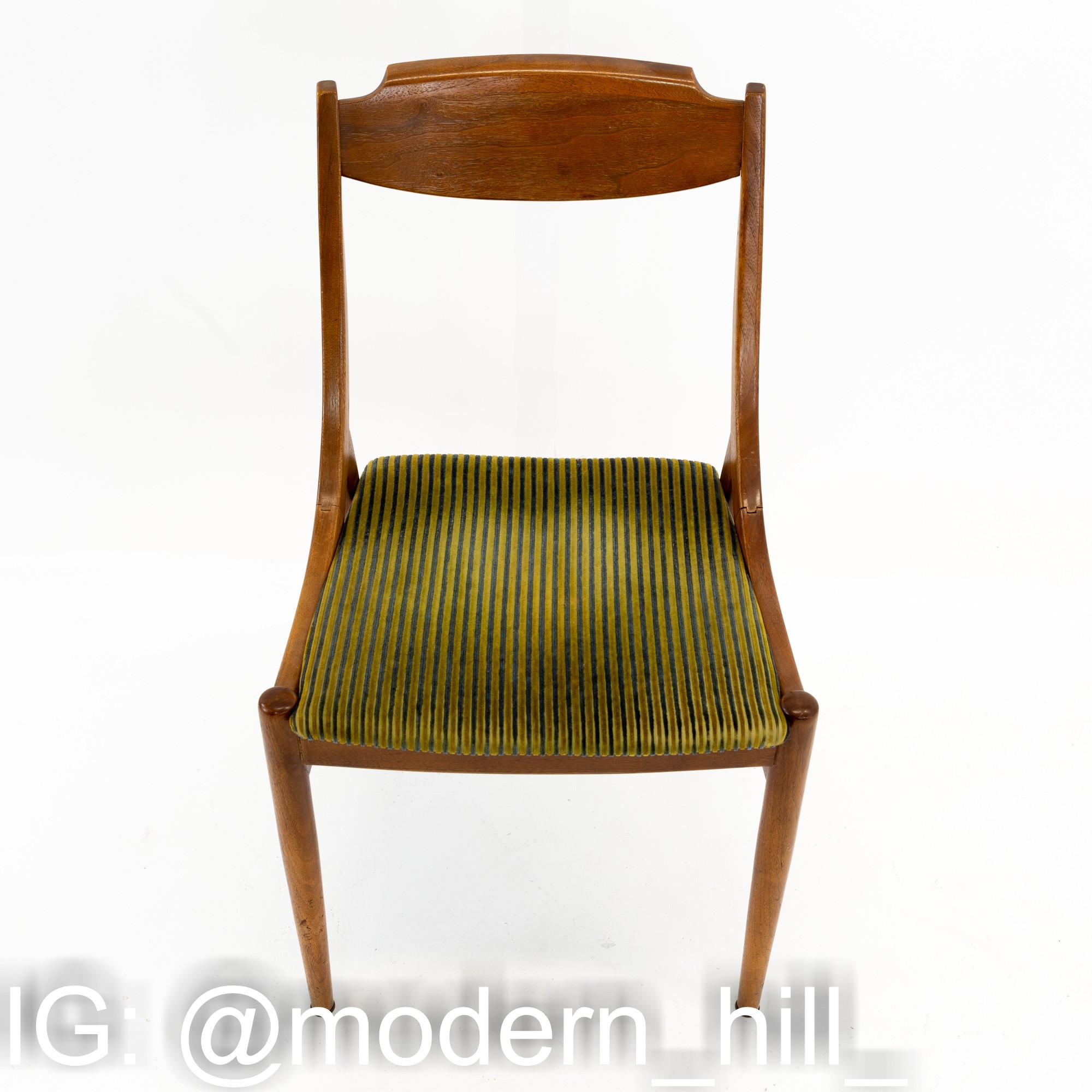 Images | Mid Century Modern Furniture - Mid Century Furniture Chicago Barney Flagg for Drexel Parallel Mid Century Walnut Dining Chairs - Pair