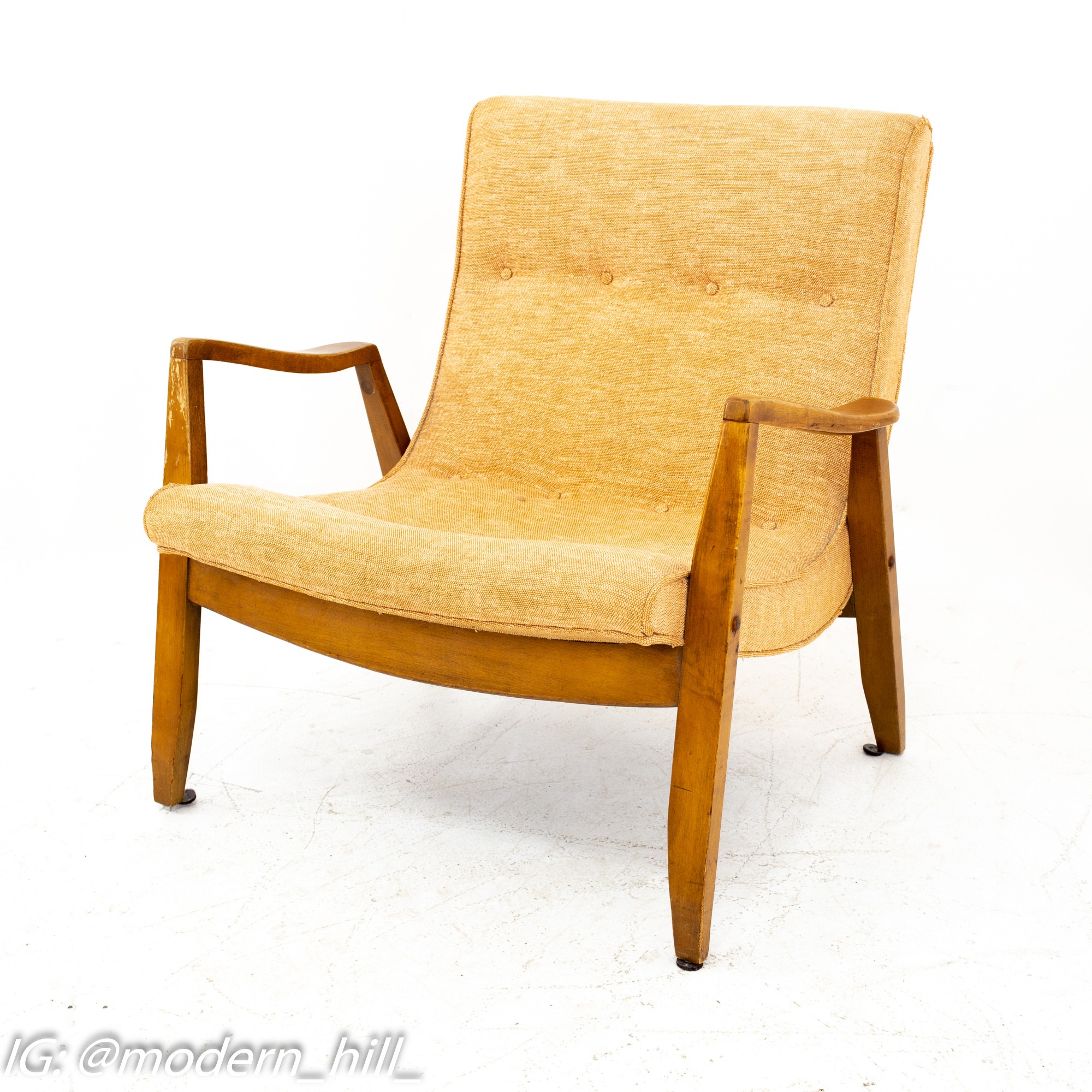 Milo Baughman for James Inc Mid Century Scoop Lounge Chair