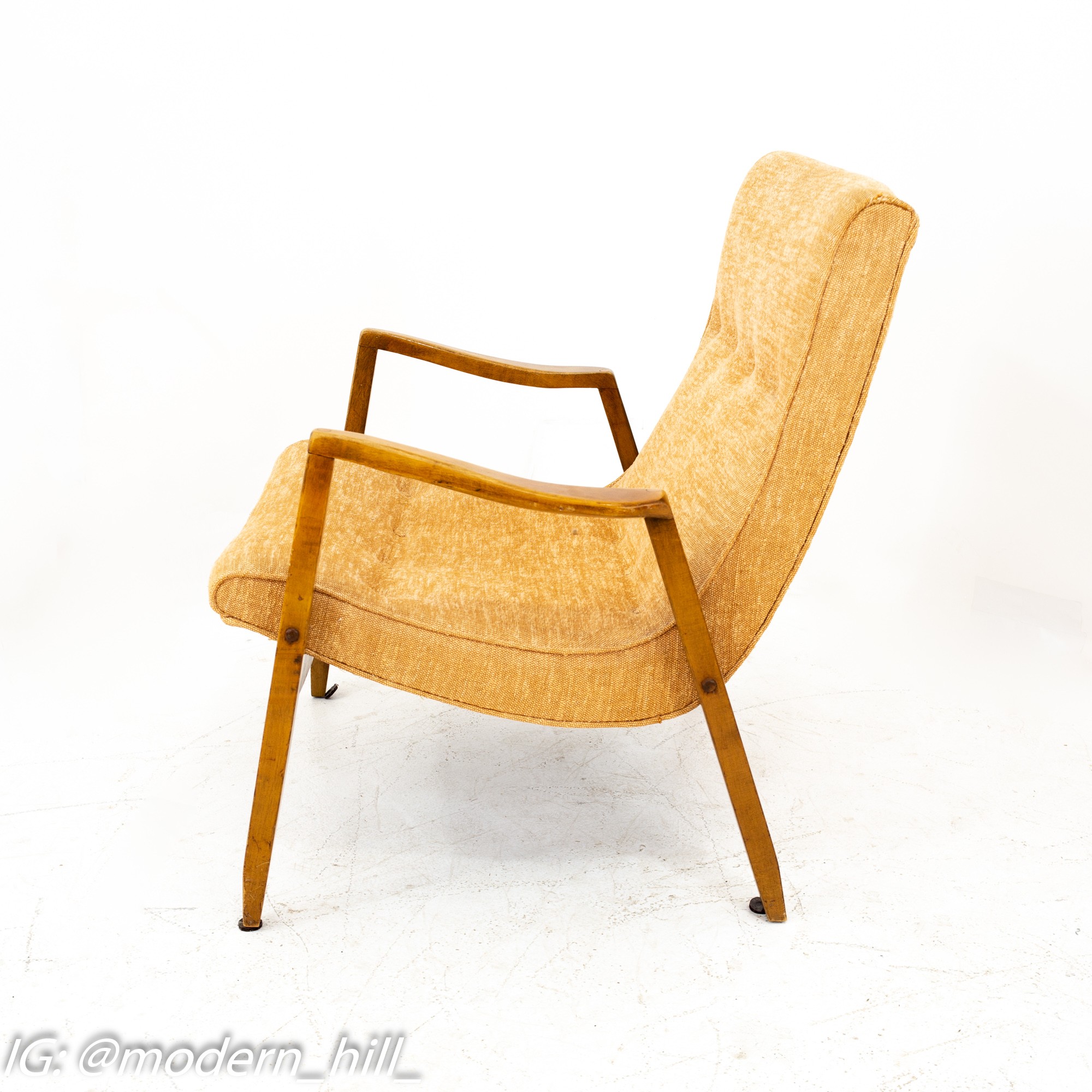 Milo Baughman for James Inc Mid Century Scoop Lounge Chair