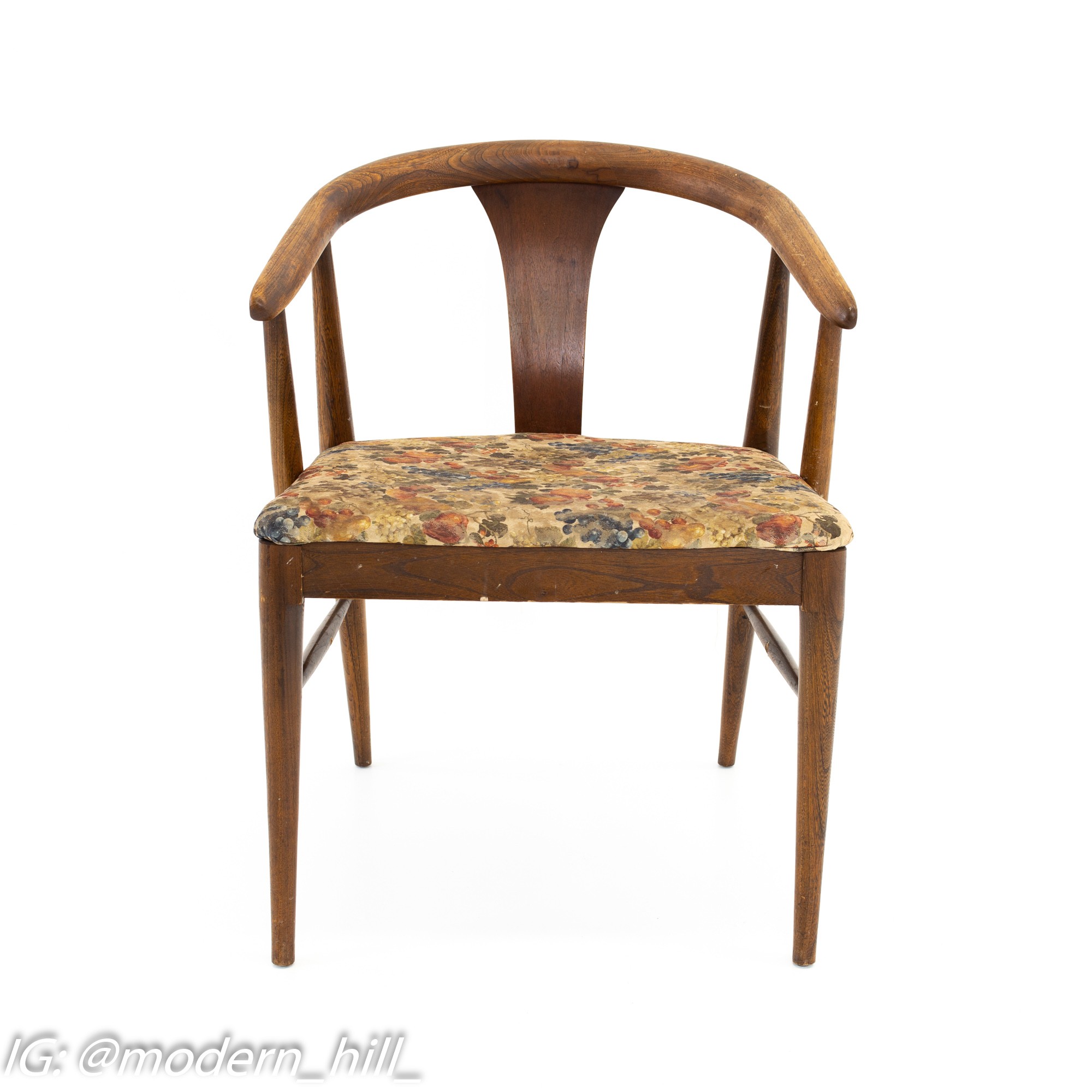 Images | Mid Century Modern Furniture - Mid Century Furniture Chicago American of Martinsville Mid Century Walnut Barrel Dining Chairs - Set of 6