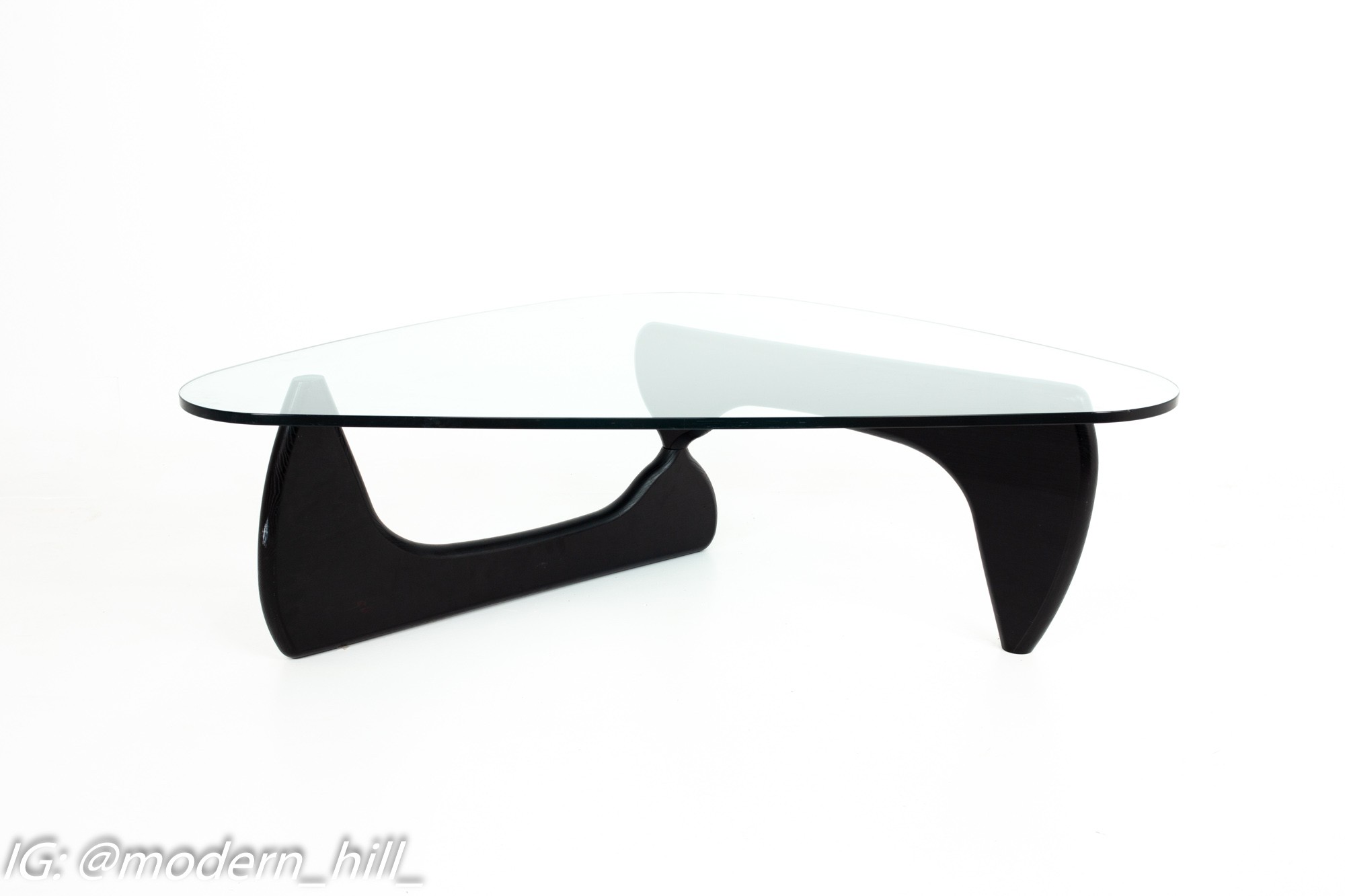 Herman Miller for Knoll Mid Century Ebonized Wood and Glass Coffee Table