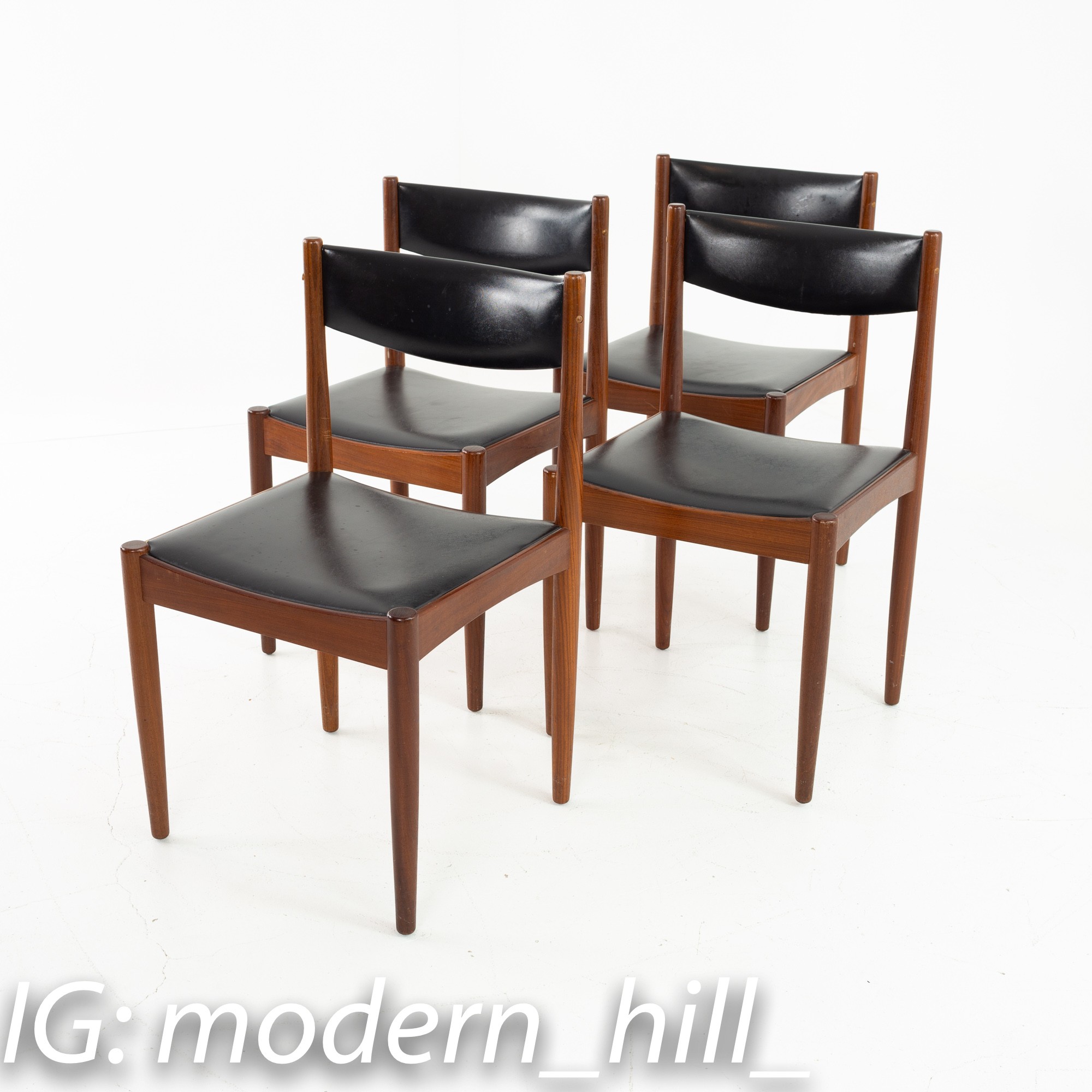 Mid Century Danish Furniture Makers Control Walnut Dining Chairs - Set of 6