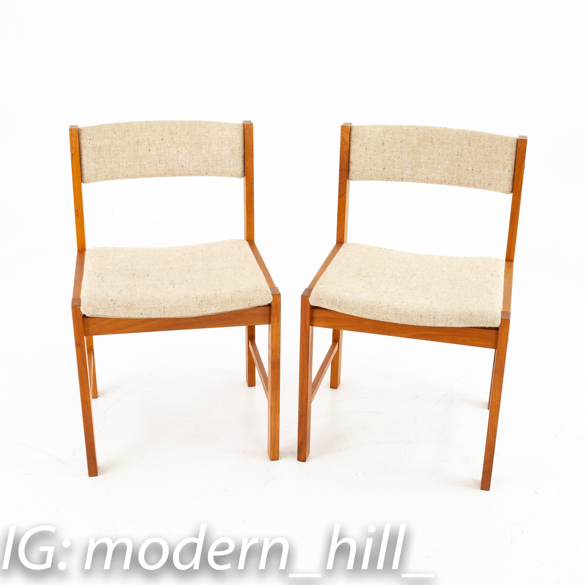 D-Scan Mid Century Teak Dining Chairs - Set of 4
