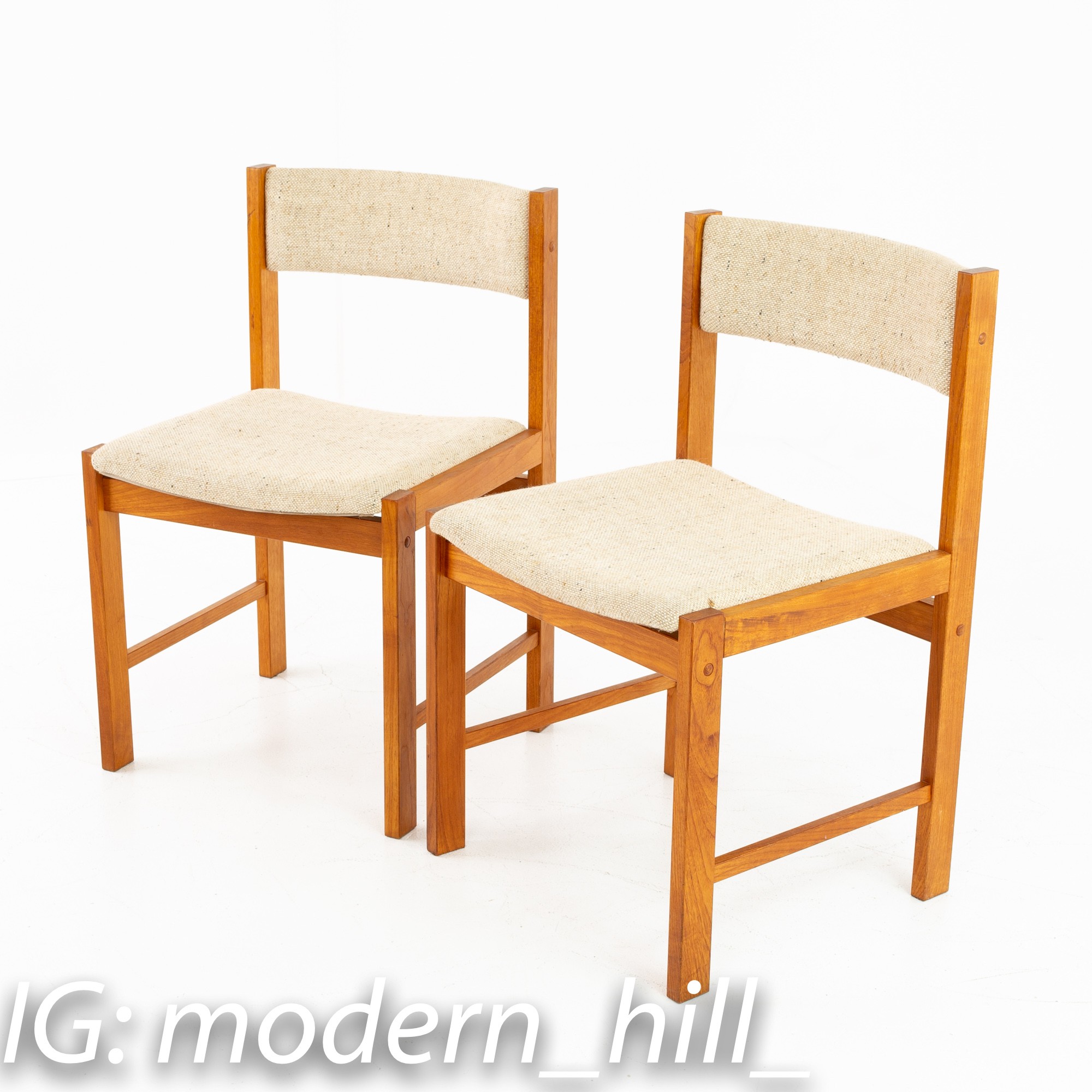 D-Scan Mid Century Teak Dining Chairs - Set of 4