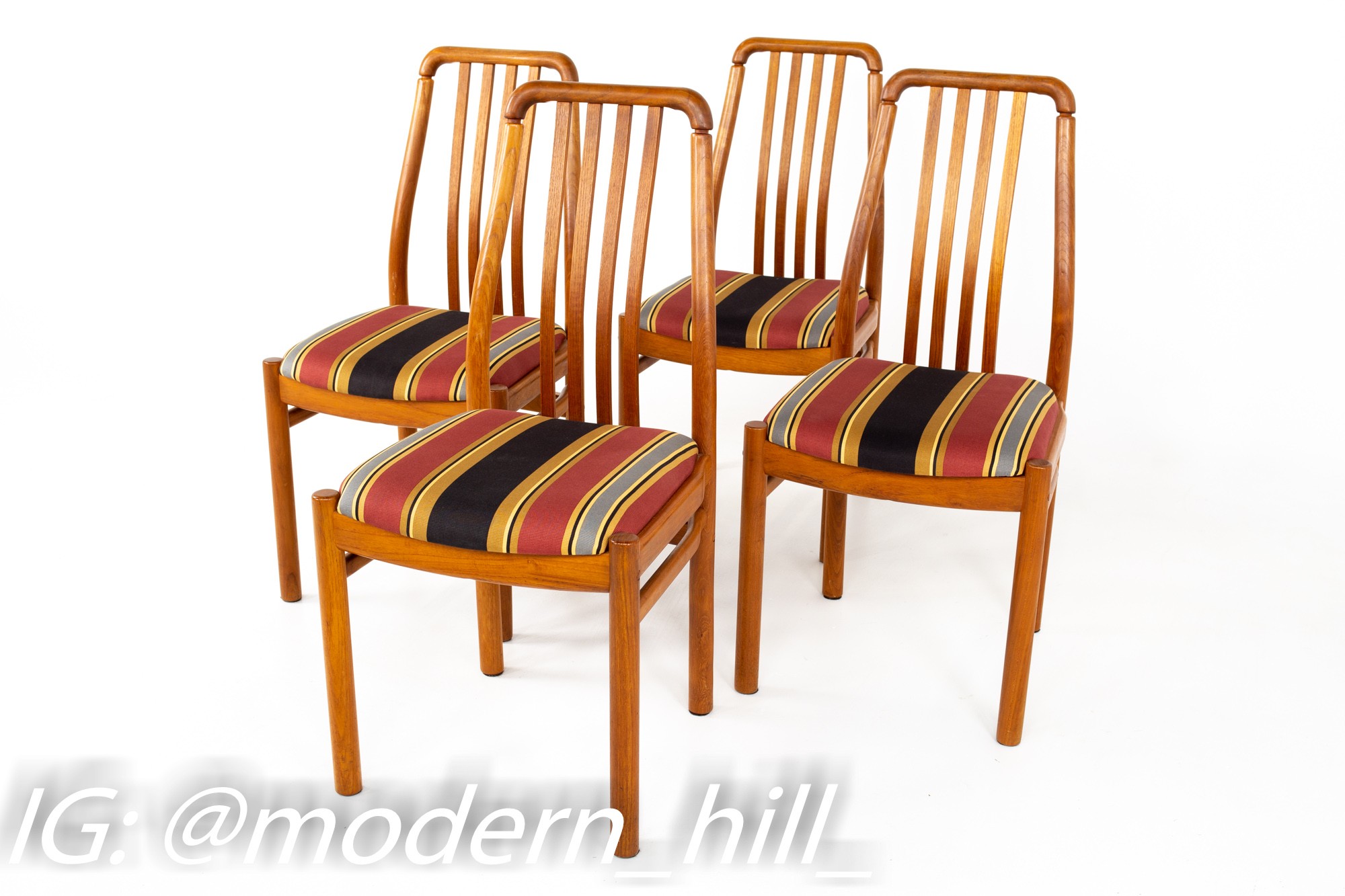 Dania Scandinavian Design Style Mid Century Teak Dining Side Chairs - Set of 4