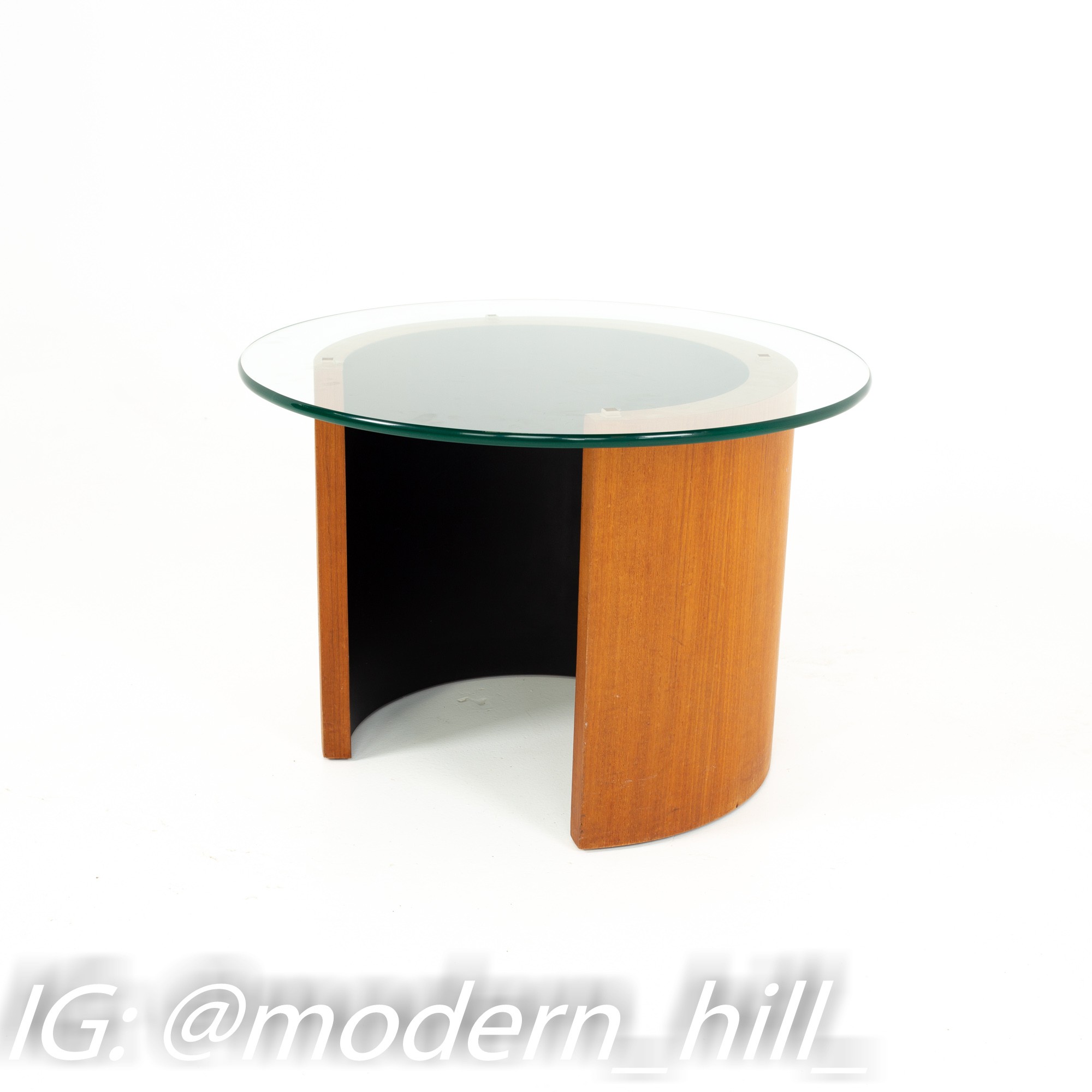 Vladimir Kagan Style Mid Century Walnut Side End Table