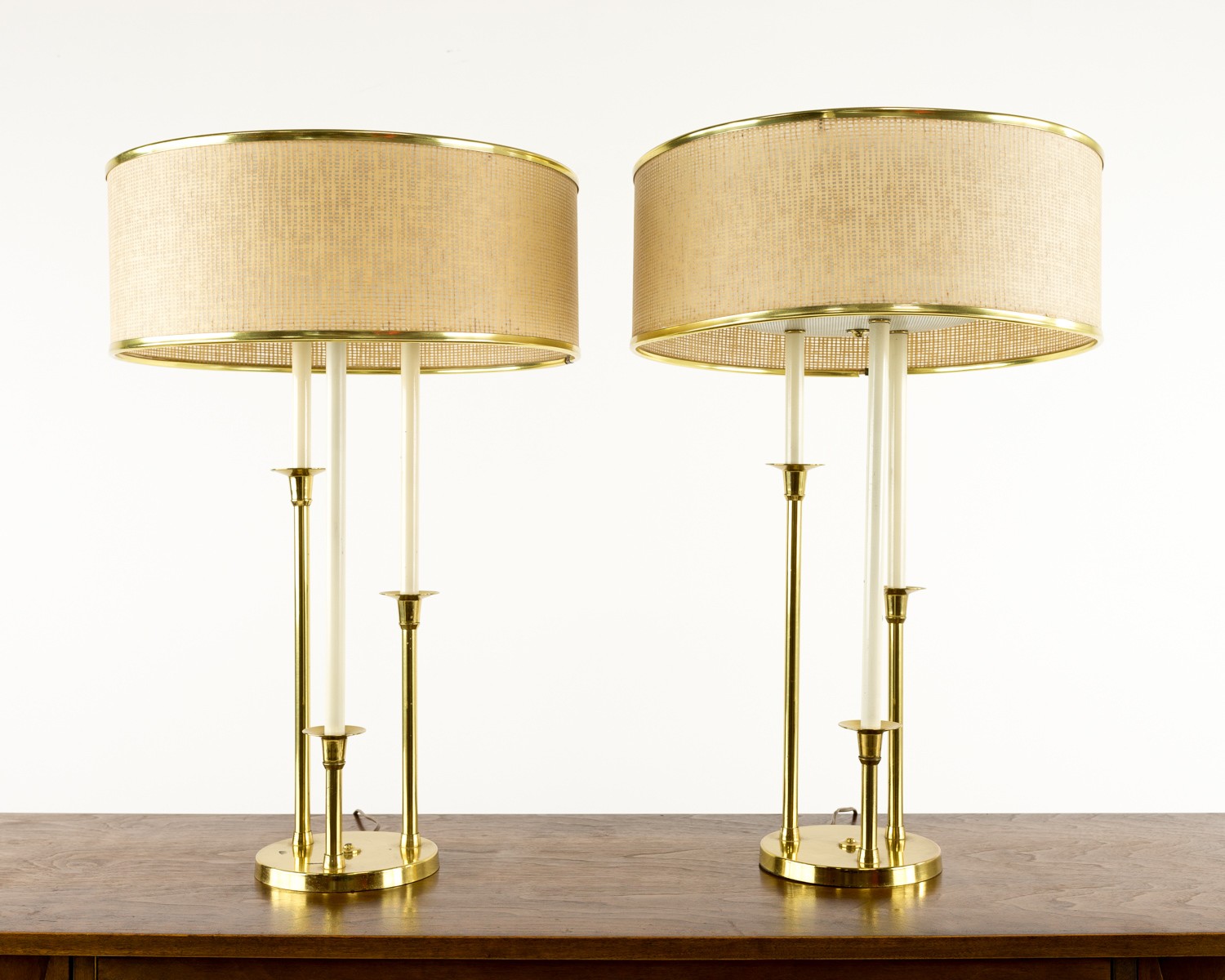 Stiffel Style Mid-century Modern Brass Lamps