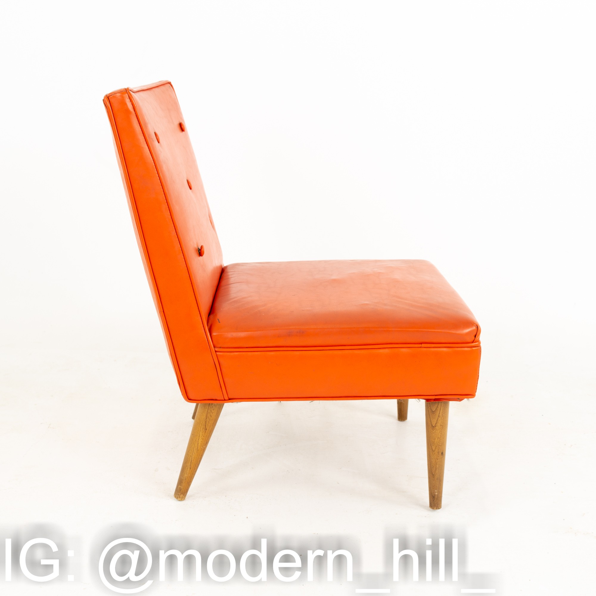 Paul Mccobb Style Mid Century Slipper Lounge Chairs - a Pair