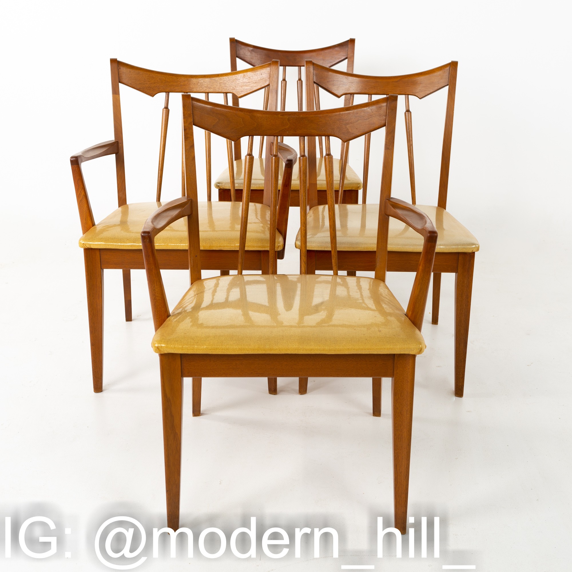 Mid Century Walnut Dining Chairs - Set of 6