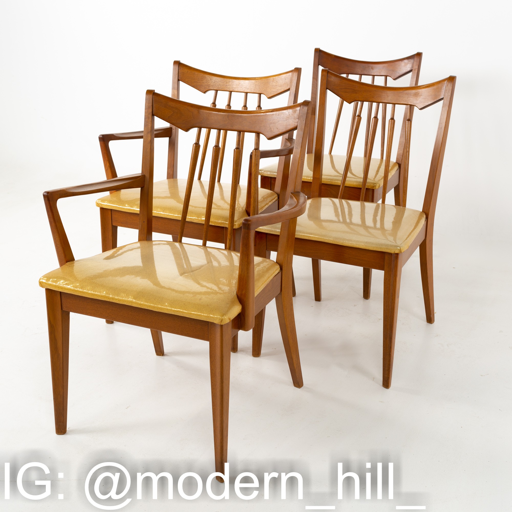 Mid Century Walnut Dining Chairs - Set of 6