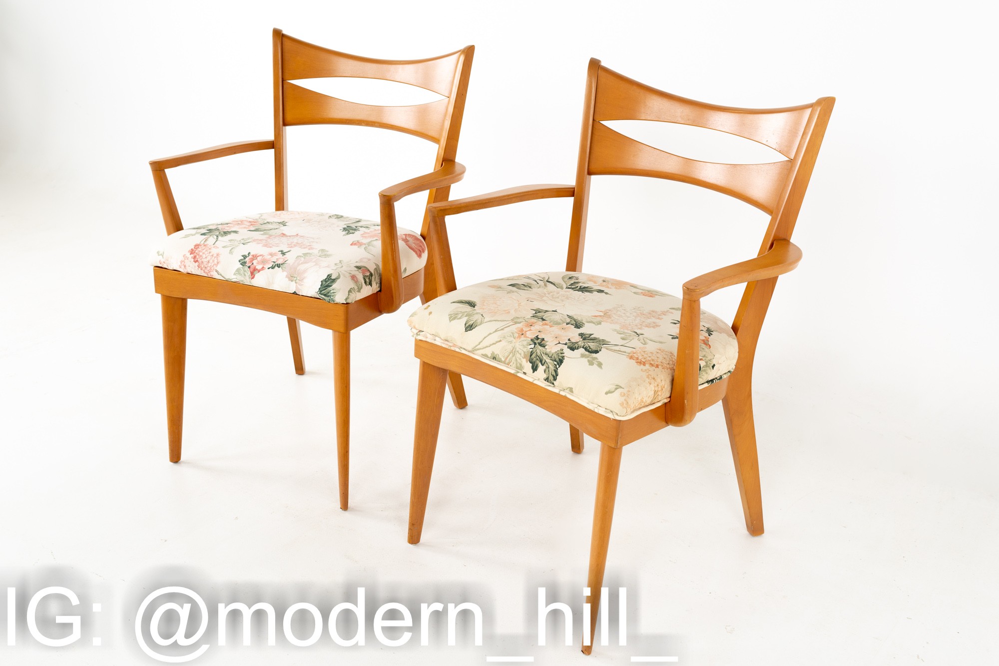 Paul Mccobb Style Heywood Wakefield Mid Century Bowtie Dining Chairs - Set of 6