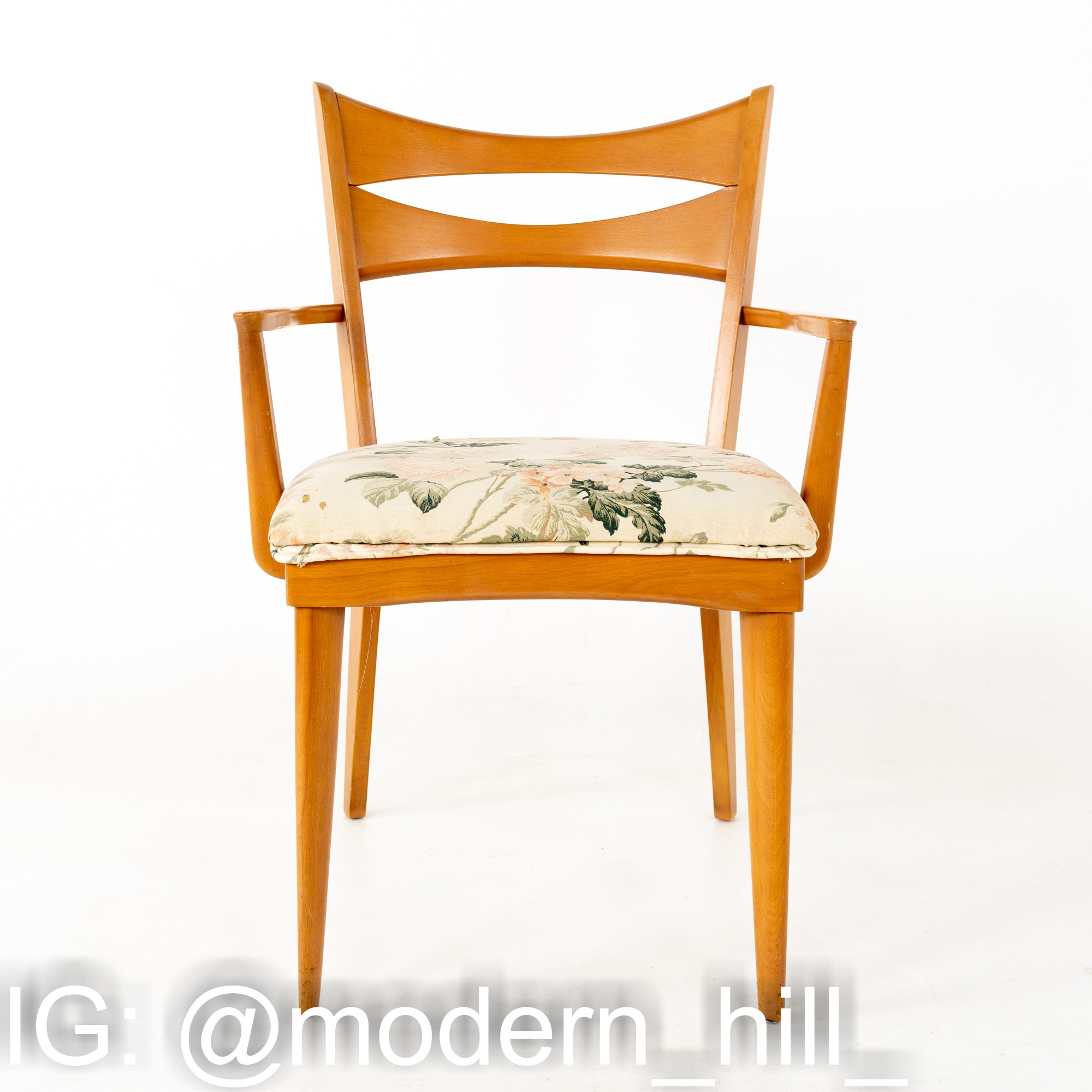 Paul Mccobb Style Heywood Wakefield Mid Century Bowtie Dining Chairs - Set of 6