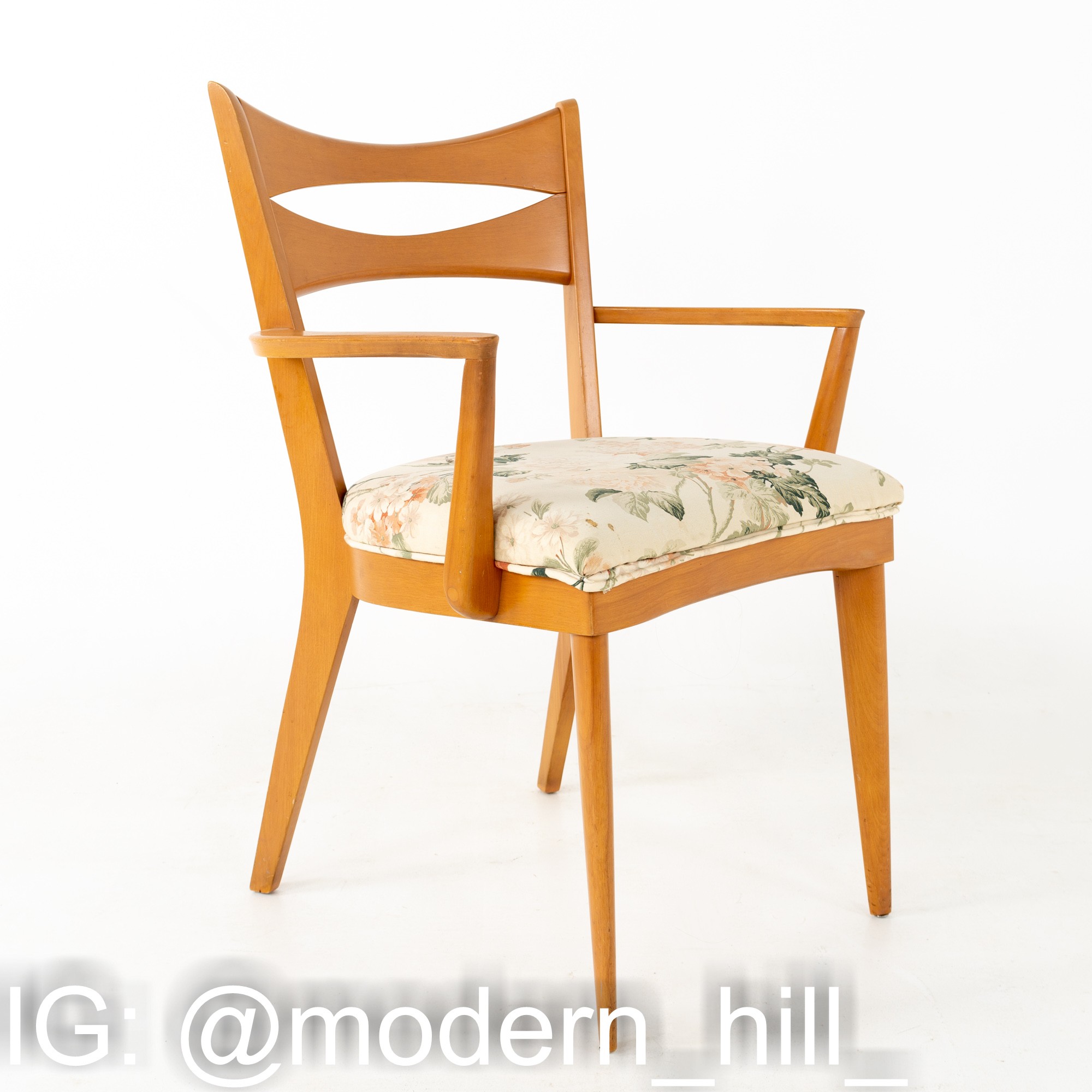 Paul Mccobb Style Heywood Wakefield Mid Century Bowtie Dining Chairs - Set of 6