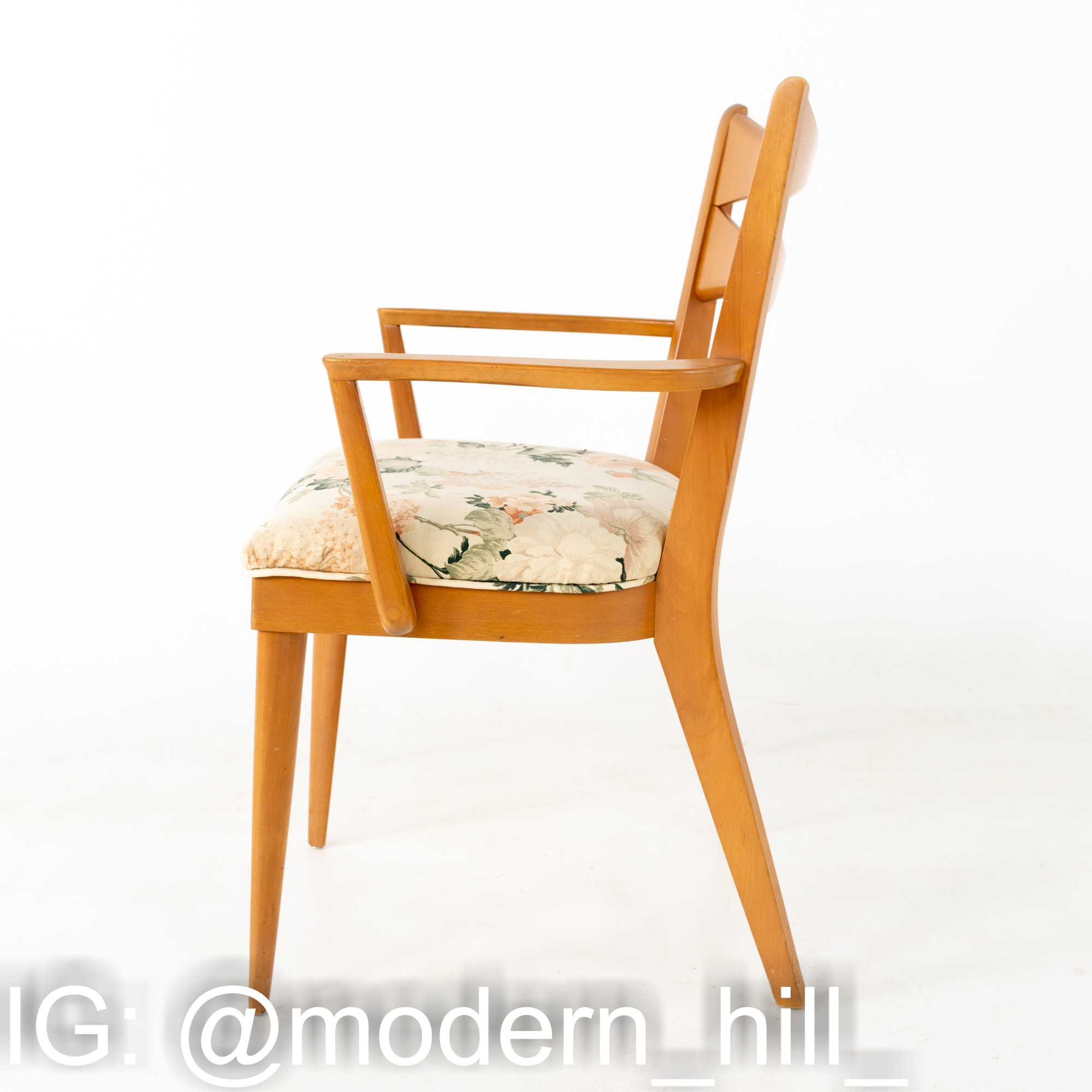 Paul Mccobb Style Heywood Wakefield Mid Century Bowtie Dining Chairs - Set of 6