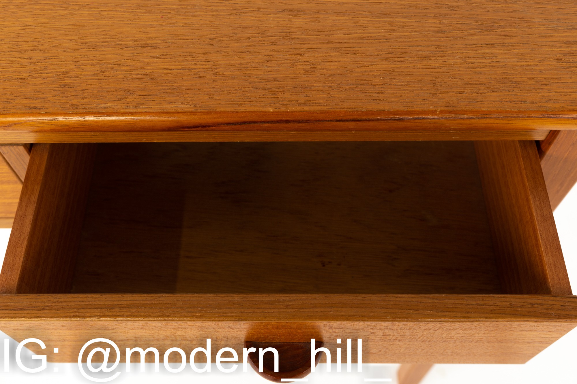 Mid Century Teak 3 Drawer Sofa Table Foyer Entry Console