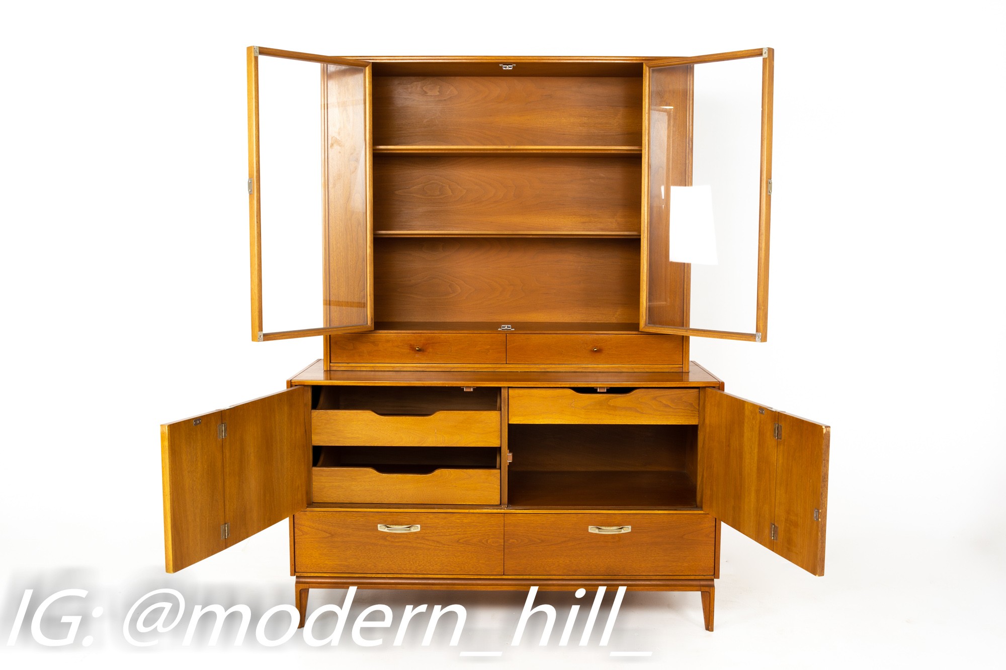 Images | Mid Century Modern Furniture - Mid Century Furniture Chicago Morganton Style Mid Century Cherry Buffet and Hutch