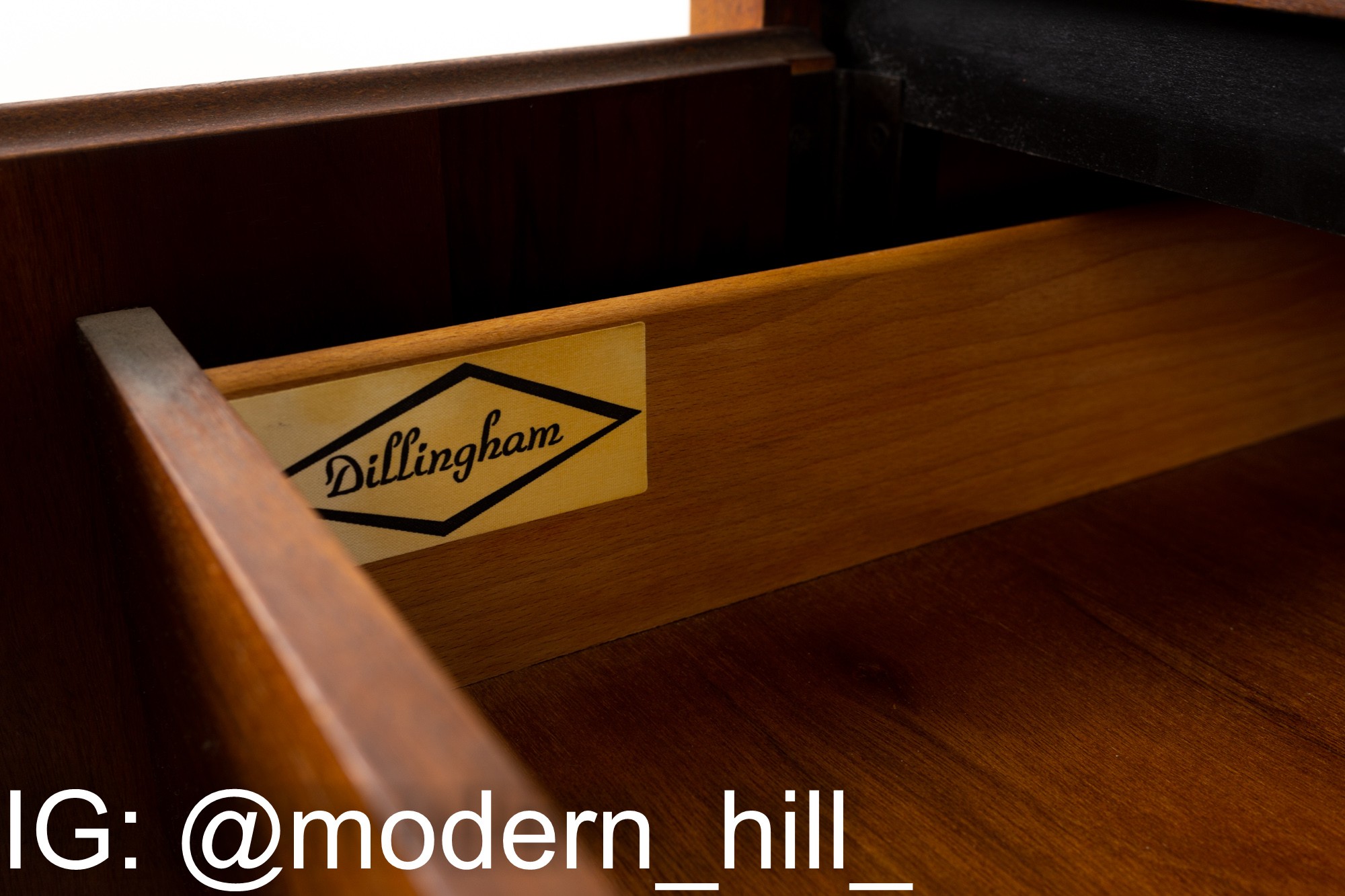 Merton Gershun for Dillingham Mid Century Walnut Sideboard Buffet Credenza