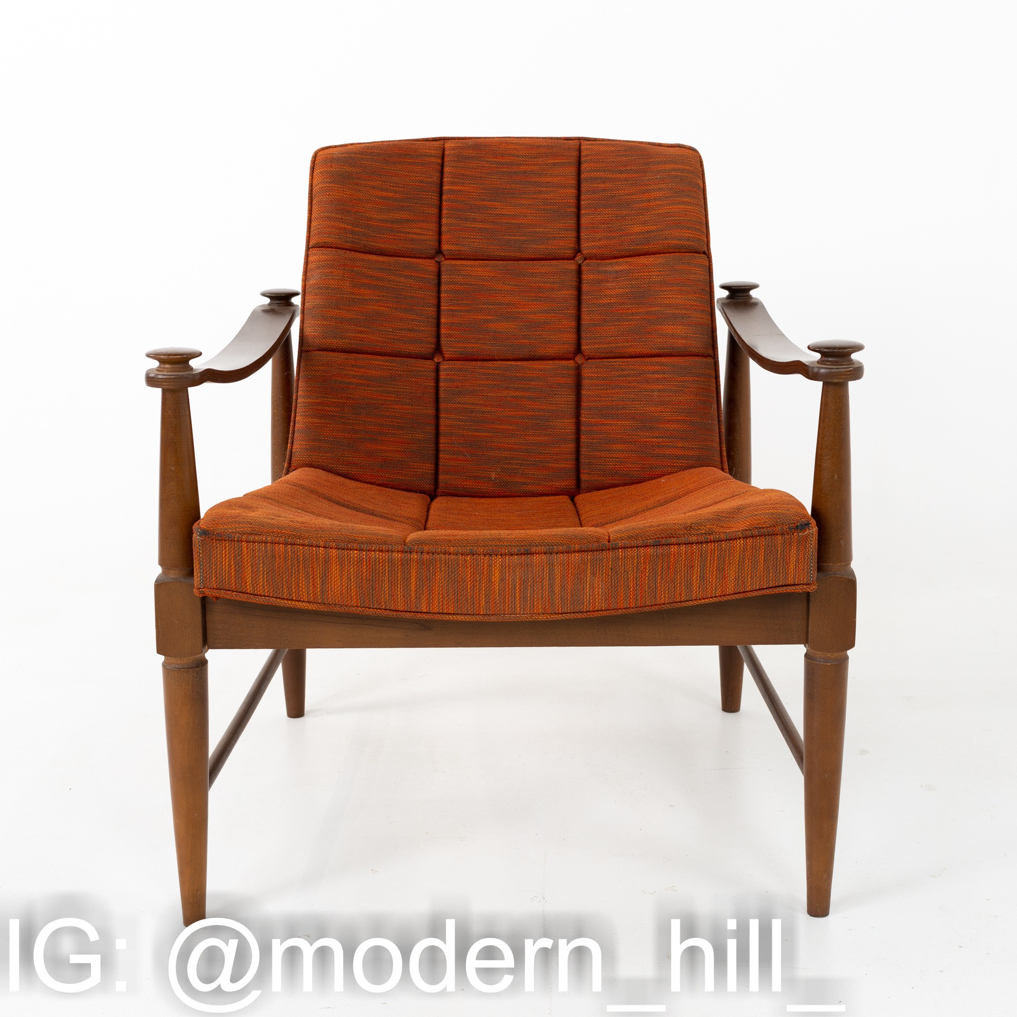 Images | Mid Century Modern Furniture - Mid Century Furniture Chicago Murphy Miller Mid Century Walnut Lounge Chairs - Pair