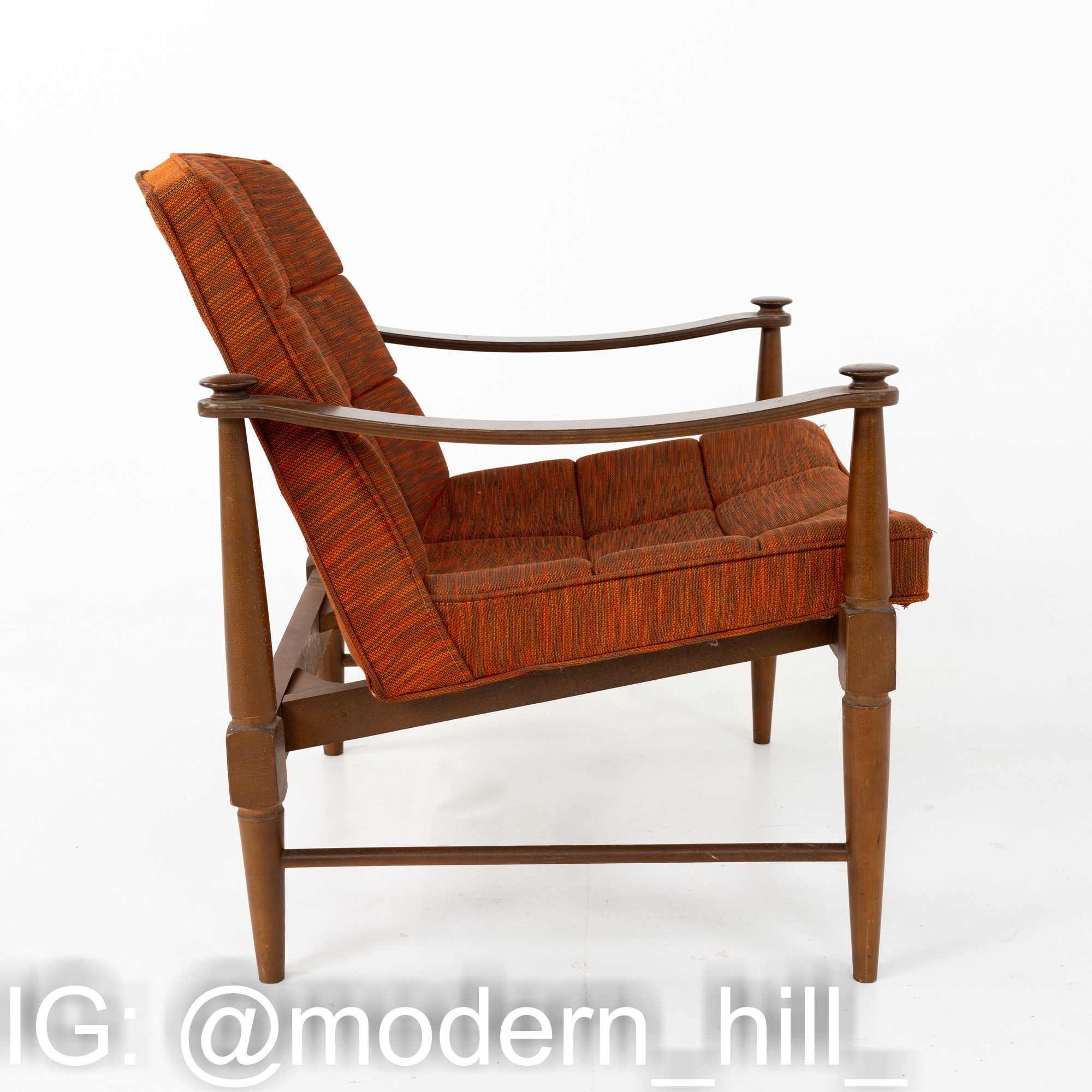 Images | Mid Century Modern Furniture - Mid Century Furniture Chicago Murphy Miller Mid Century Walnut Lounge Chairs - Pair