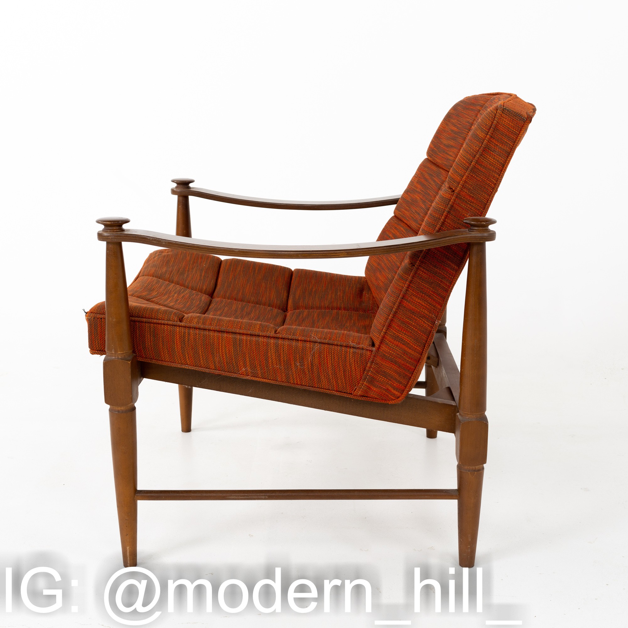Images | Mid Century Modern Furniture - Mid Century Furniture Chicago Murphy Miller Mid Century Walnut Lounge Chairs - Pair