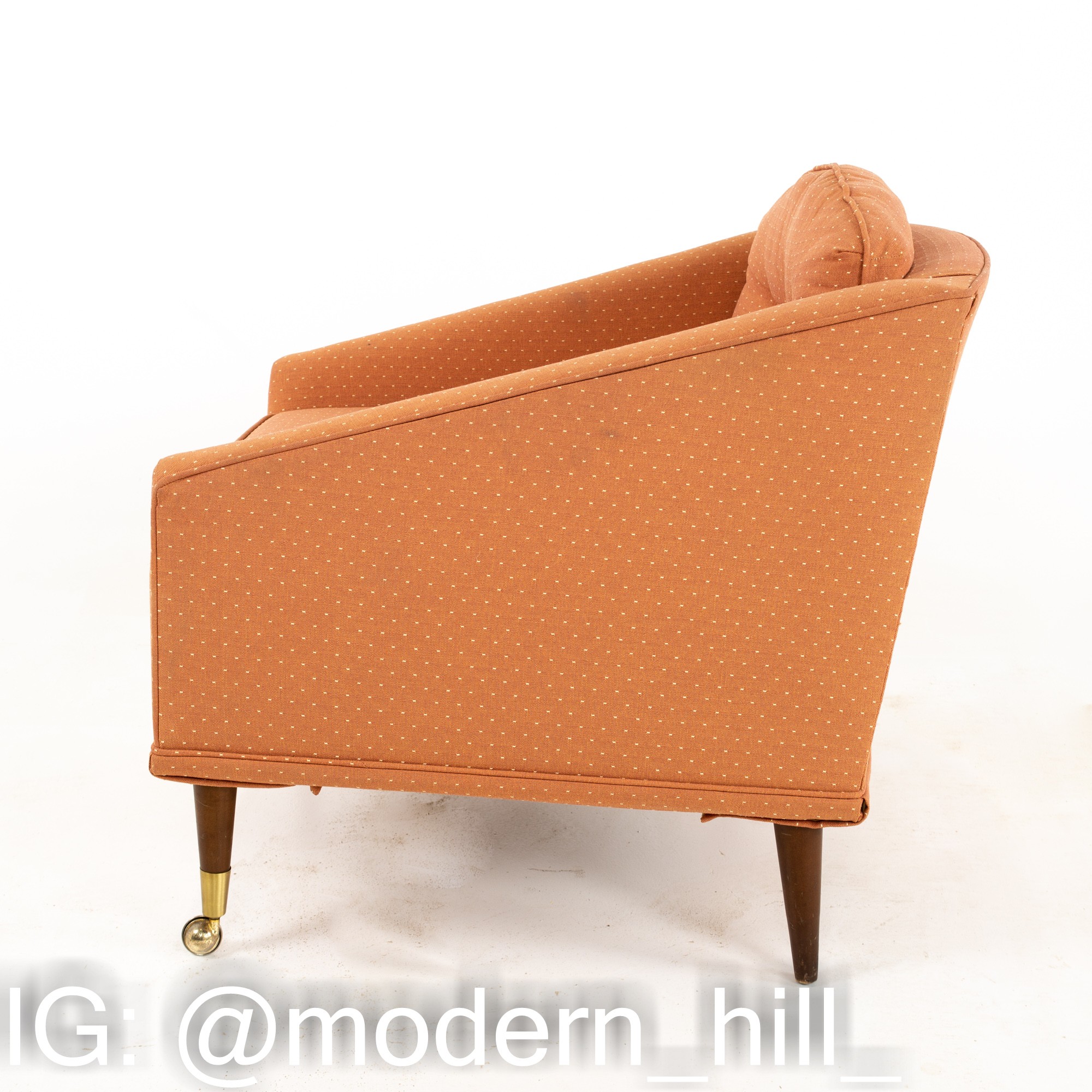 Milo Baughman Style Kroehler Mid Century Lounge Chairs - Pair