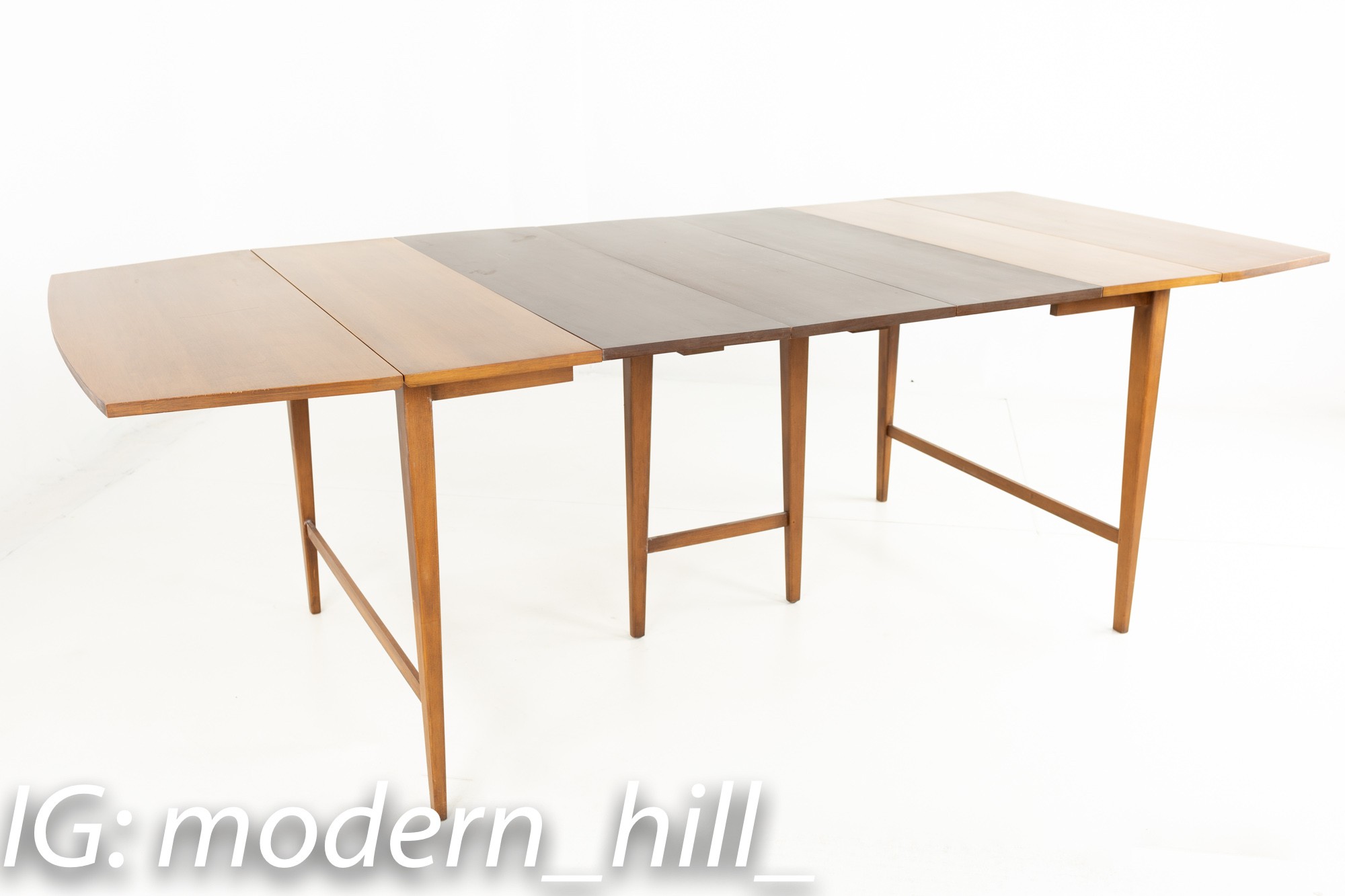 Paul Mccobb Heywood-wakefield Mid Century Maple Solid Wood Drop Side Dining Table