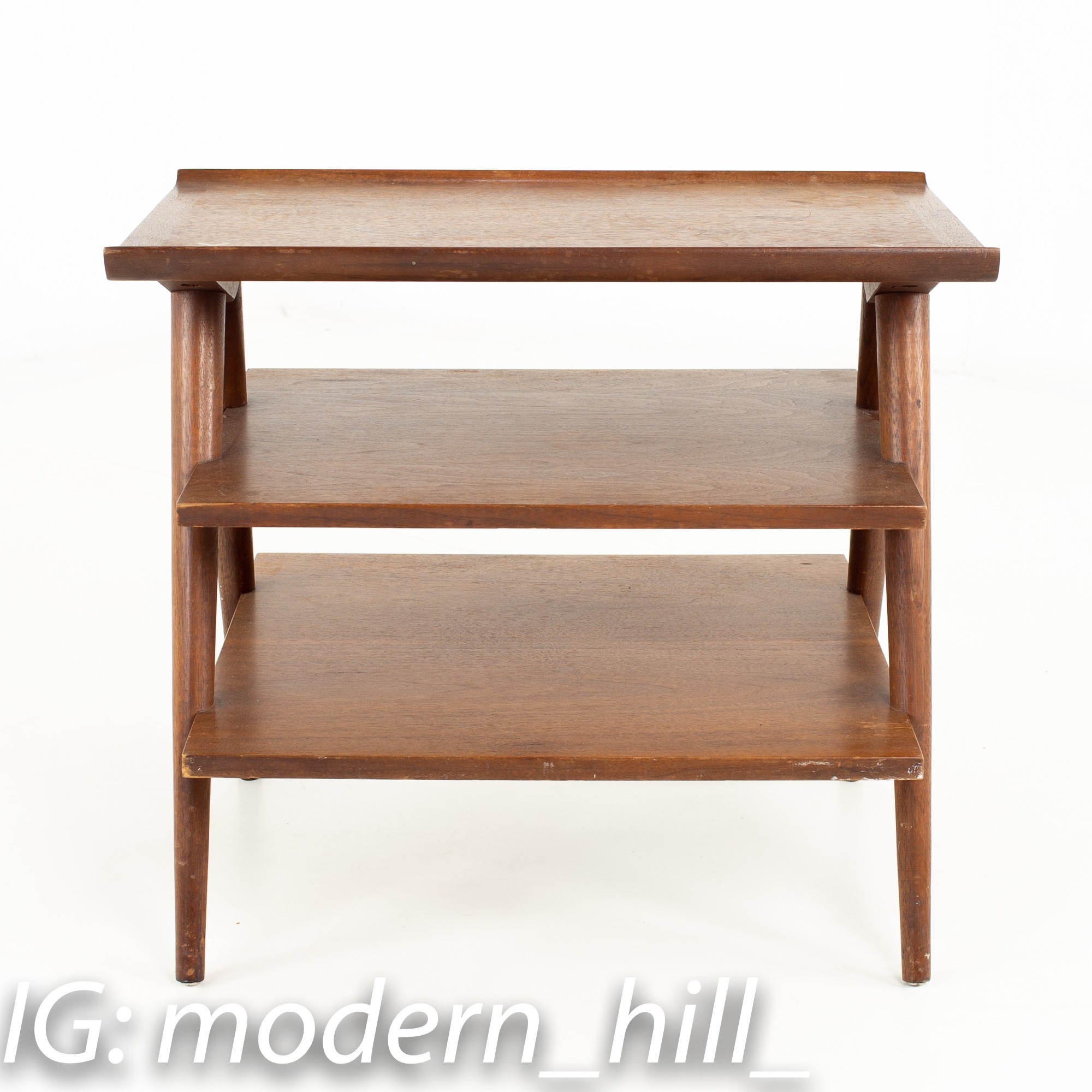Images | Mid Century Modern Furniture - Mid Century Furniture Chicago Restored Merton Gershun for American of Martinsville X Inlay Mid Century Side End Table